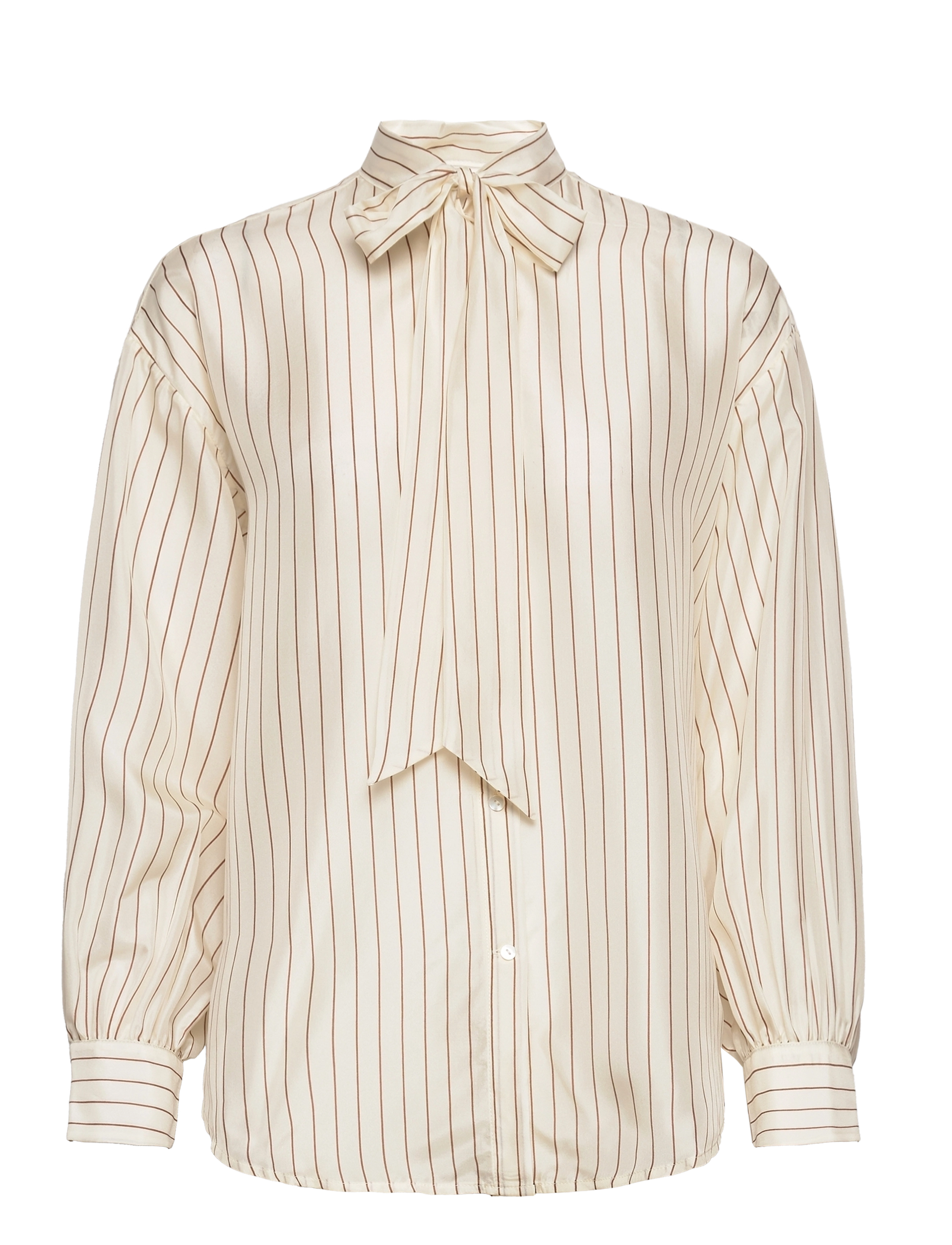 GANT - D2. SILK PINSTRIPE BOW SHIRT - linen - 0