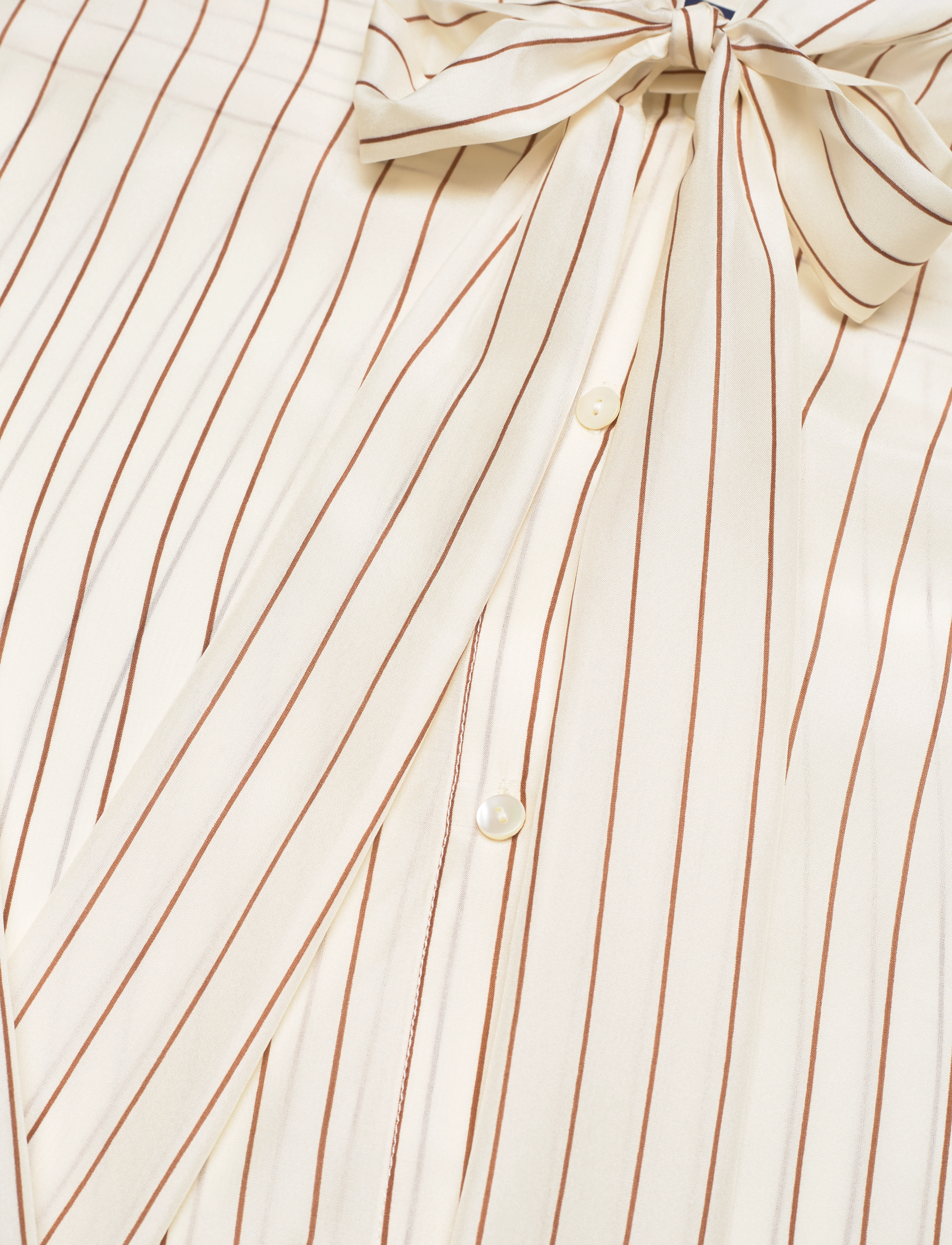 GANT - D2. SILK PINSTRIPE BOW SHIRT - linen - 2