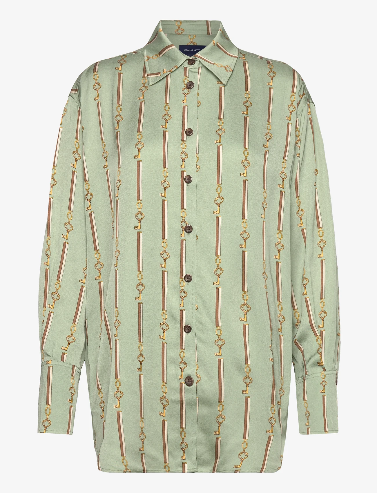 GANT - D1. REL AMERICAN LUXE SHIRT - koszule z długimi rękawami - porcelain green - 0