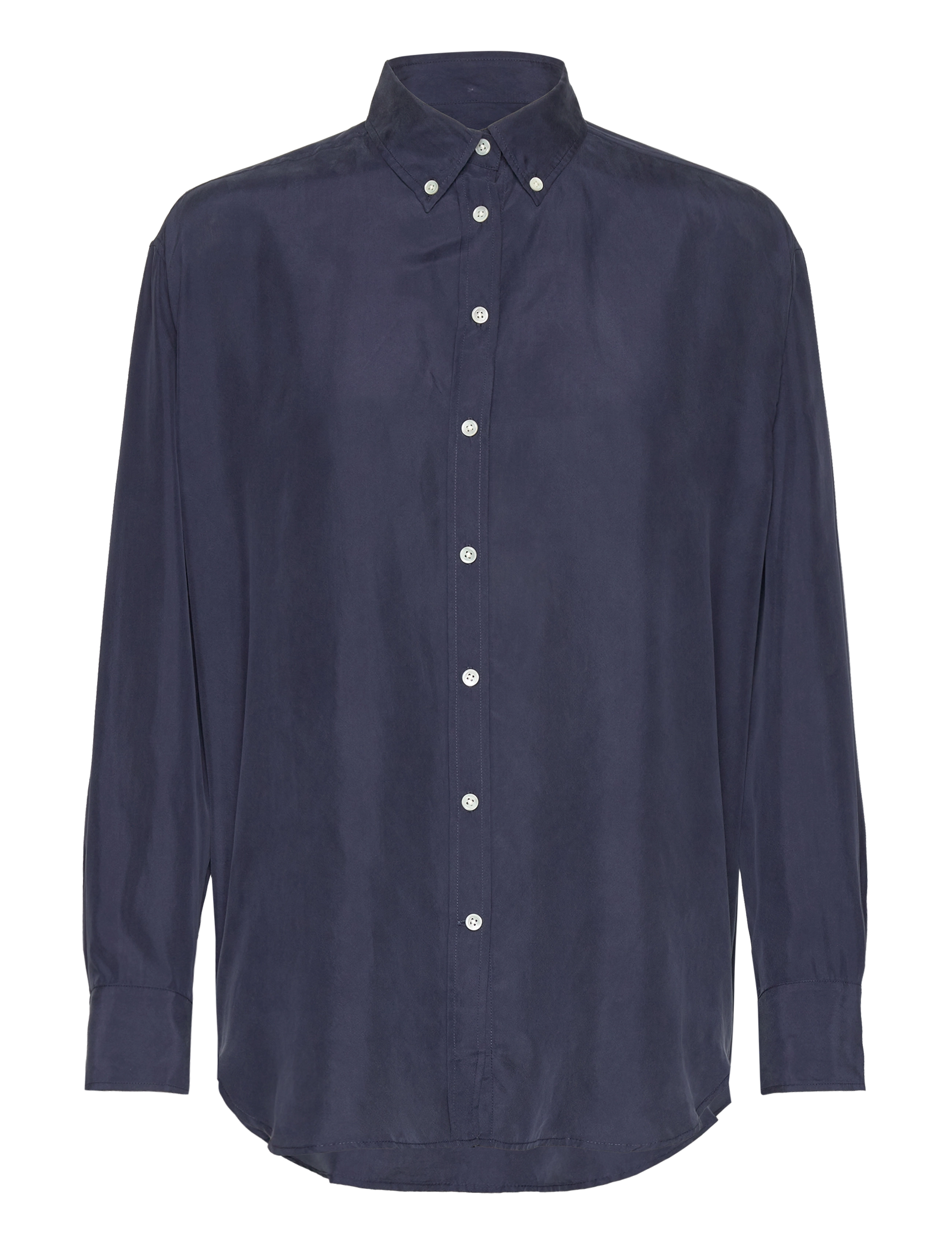 Gant Relaxed Silk Shirt, 36, Shirts, Blau - Long-sleeved, Frauen