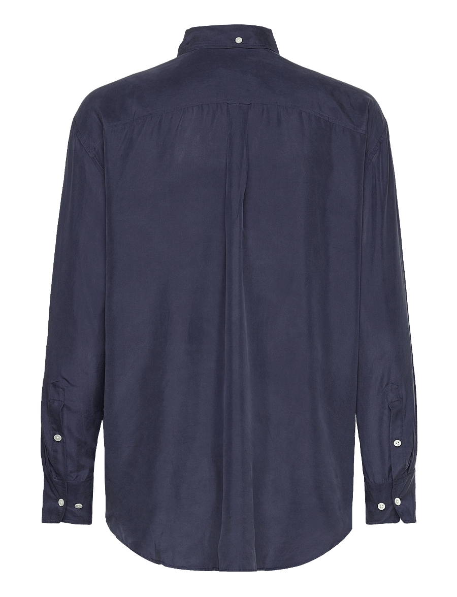 Gant - RELAXED SILK SHIRT - langärmlige hemden - classic blue - 1