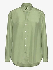 GANT - RELAXED SILK SHIRT - langermede skjorter - eucalyptus green - 0
