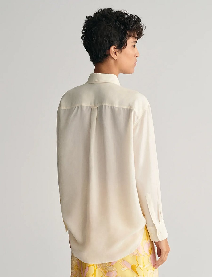 Gant - RELAXED SILK SHIRT - langärmlige hemden - linen - 3