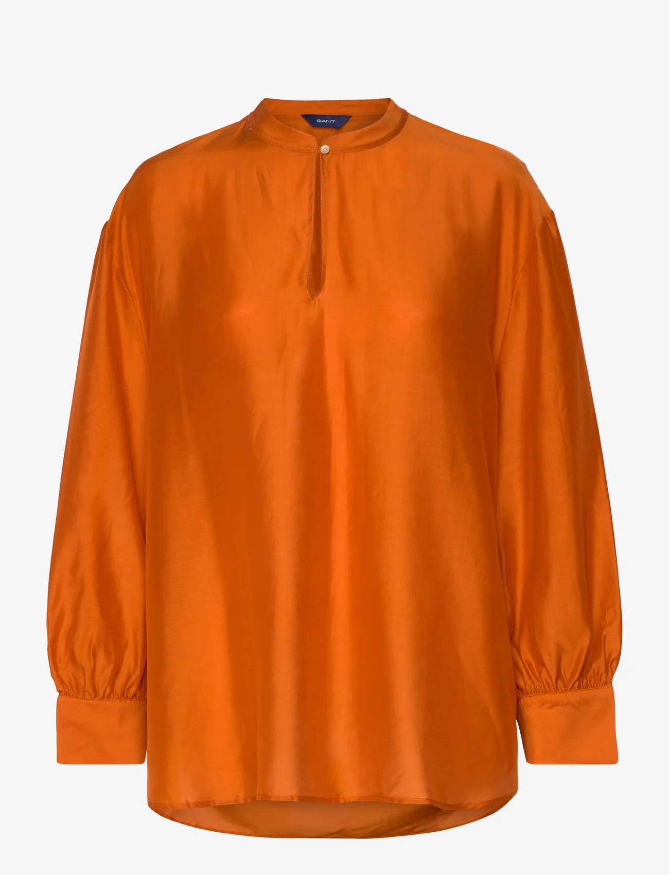 GANT - D2. LYOCELL SILK POP OVER BLOUSE - pitkähihaiset puserot - golden orange - 0