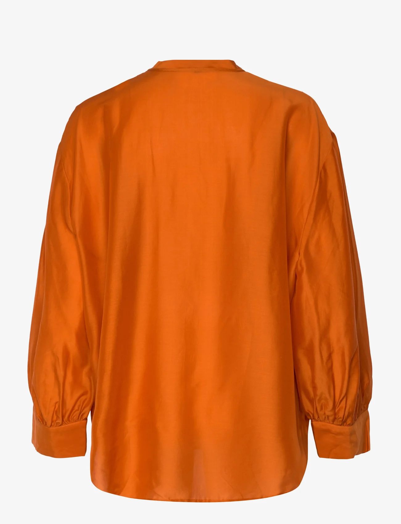 GANT - D2. LYOCELL SILK POP OVER BLOUSE - long-sleeved blouses - golden orange - 1