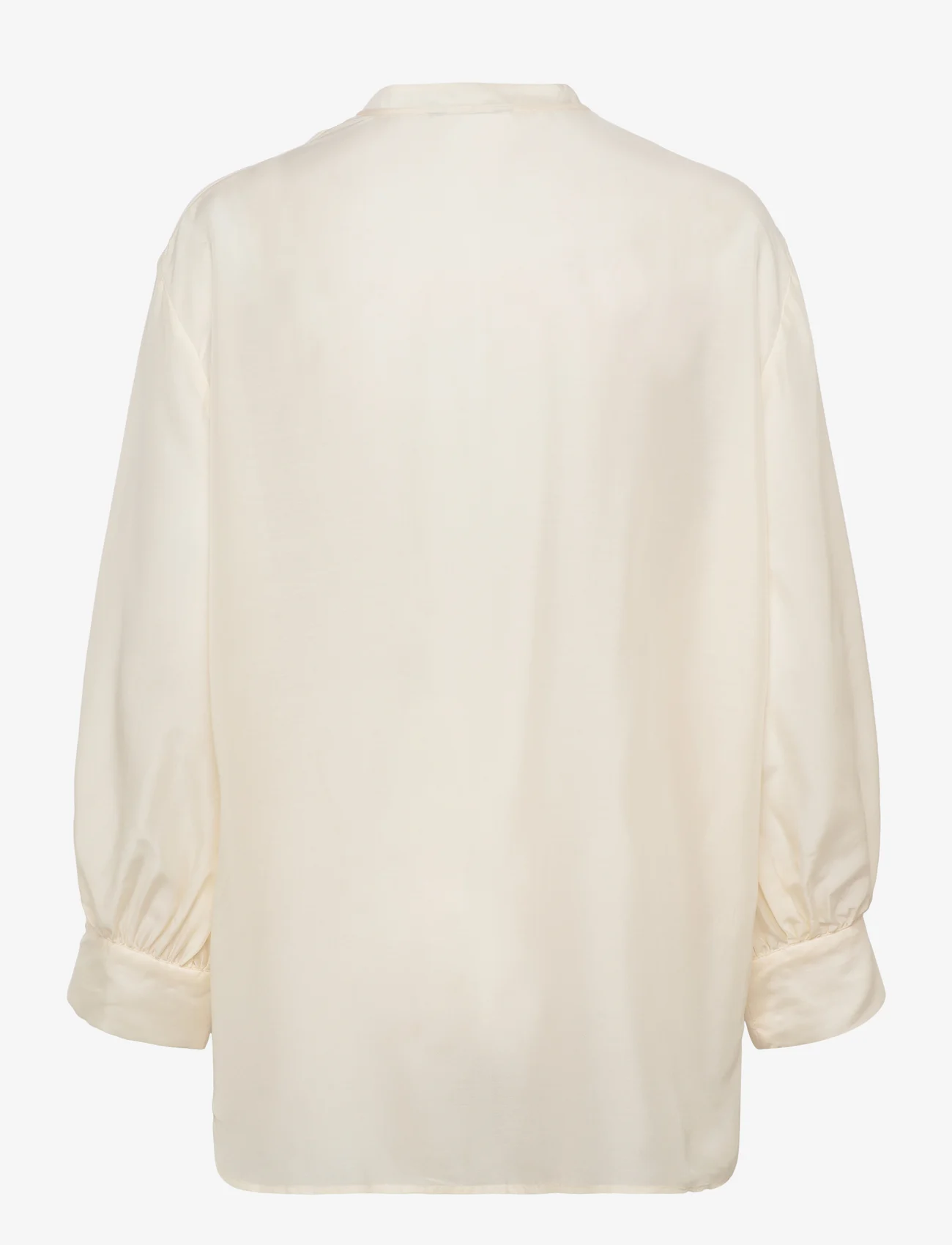 GANT - D2. LYOCELL SILK POP OVER BLOUSE - blūzes ar garām piedurknēm - linen - 1