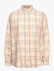 D2. RELAXED CHECK FLANNEL SHIRT, GANT