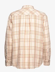 GANT - D2. RELAXED CHECK FLANNEL SHIRT - långärmade skjortor - linen - 1