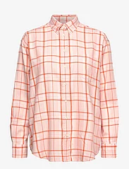 GANT - D2. RELAXED CHECK FLANNEL SHIRT - pitkähihaiset paidat - silver peony - 0