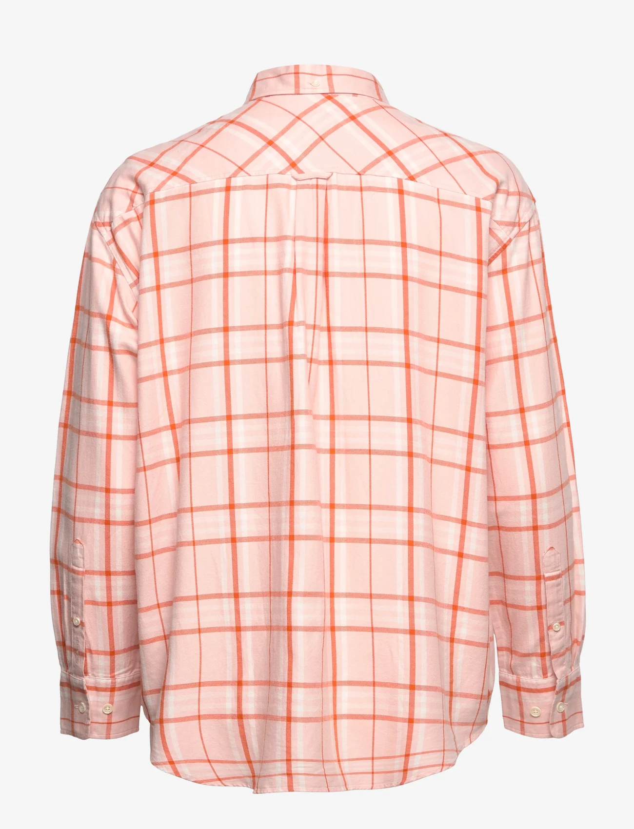 GANT - D2. RELAXED CHECK FLANNEL SHIRT - long-sleeved shirts - silver peony - 1