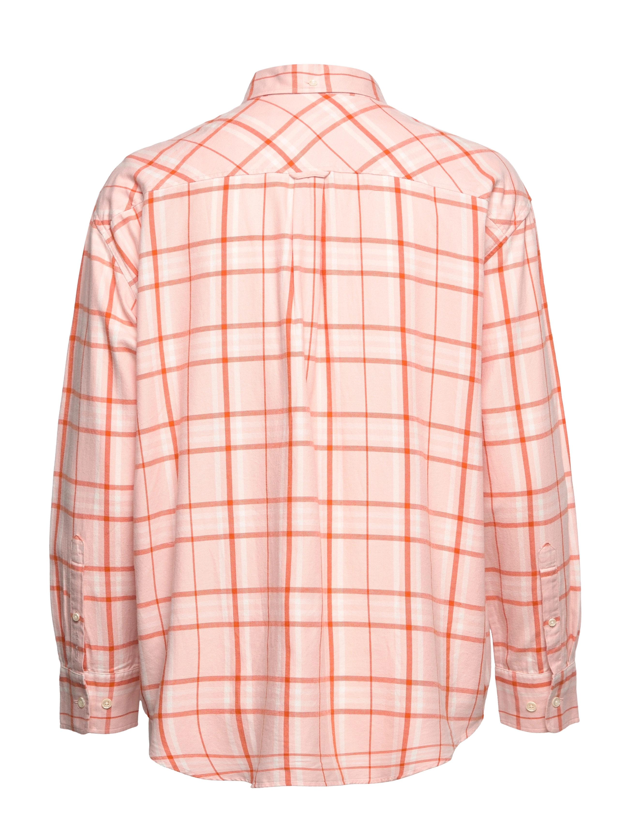 GANT - D2. RELAXED CHECK FLANNEL SHIRT - silver peony - 1