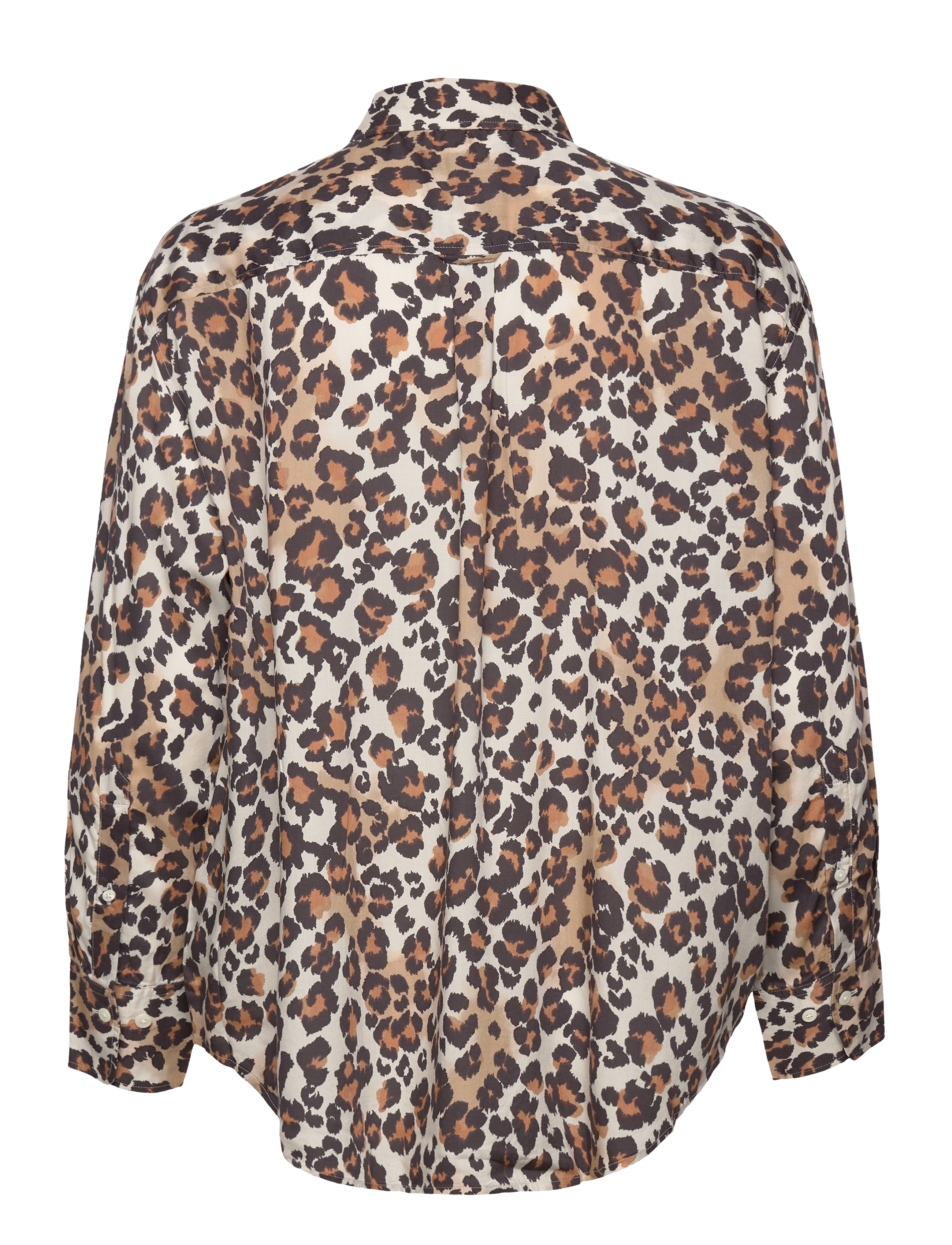 GANT - D2. RELAXED LEOPARD MODAL SHIRT - rich brown - 1