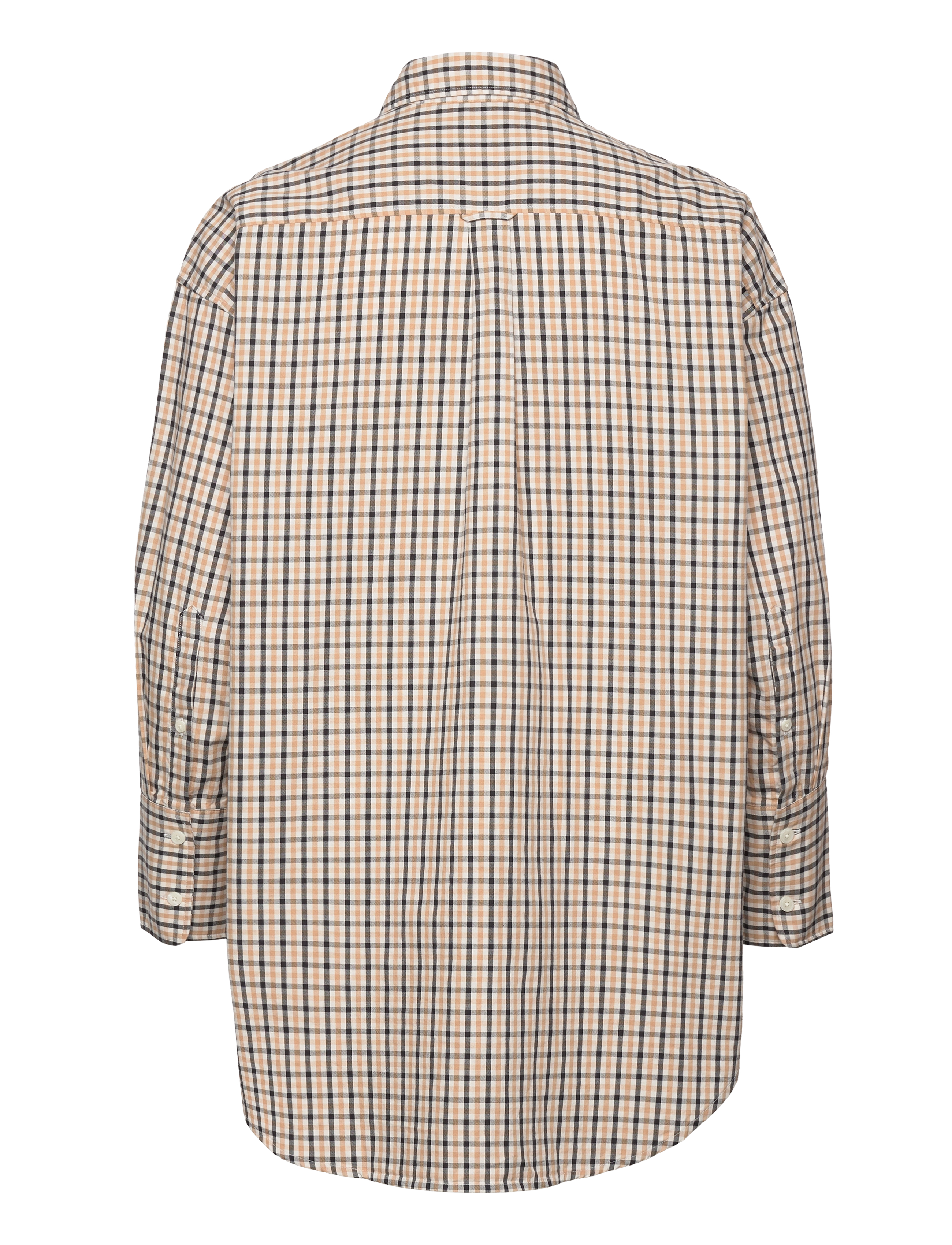 GANT - D1. OS CHECK SHIRT - toffee beige - 1