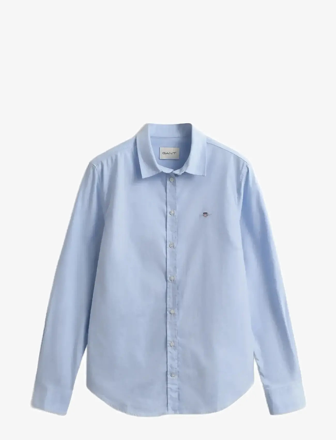 GANT - SLIM STRETCH OXFORD SHIRT - langærmede skjorter - light blue - 1
