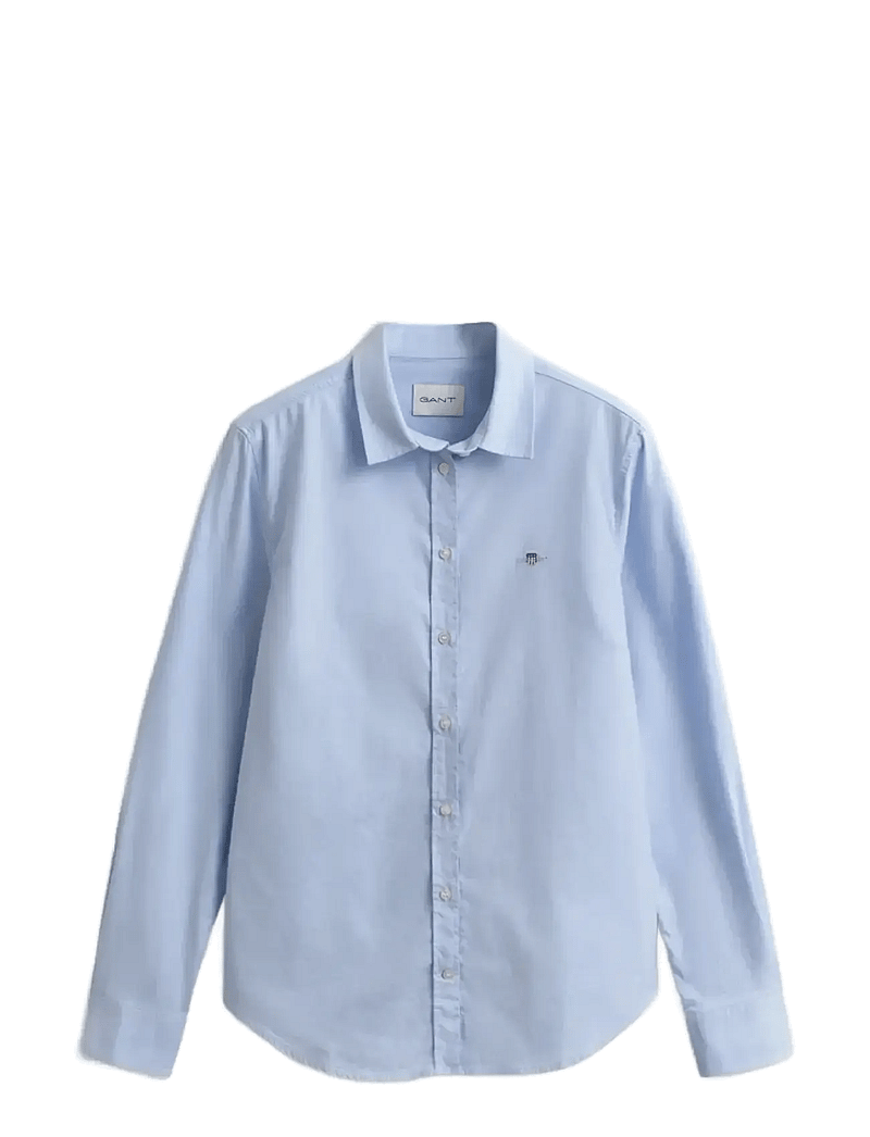 GANT - SLIM STRETCH OXFORD SHIRT - langärmlige hemden - light blue - 1