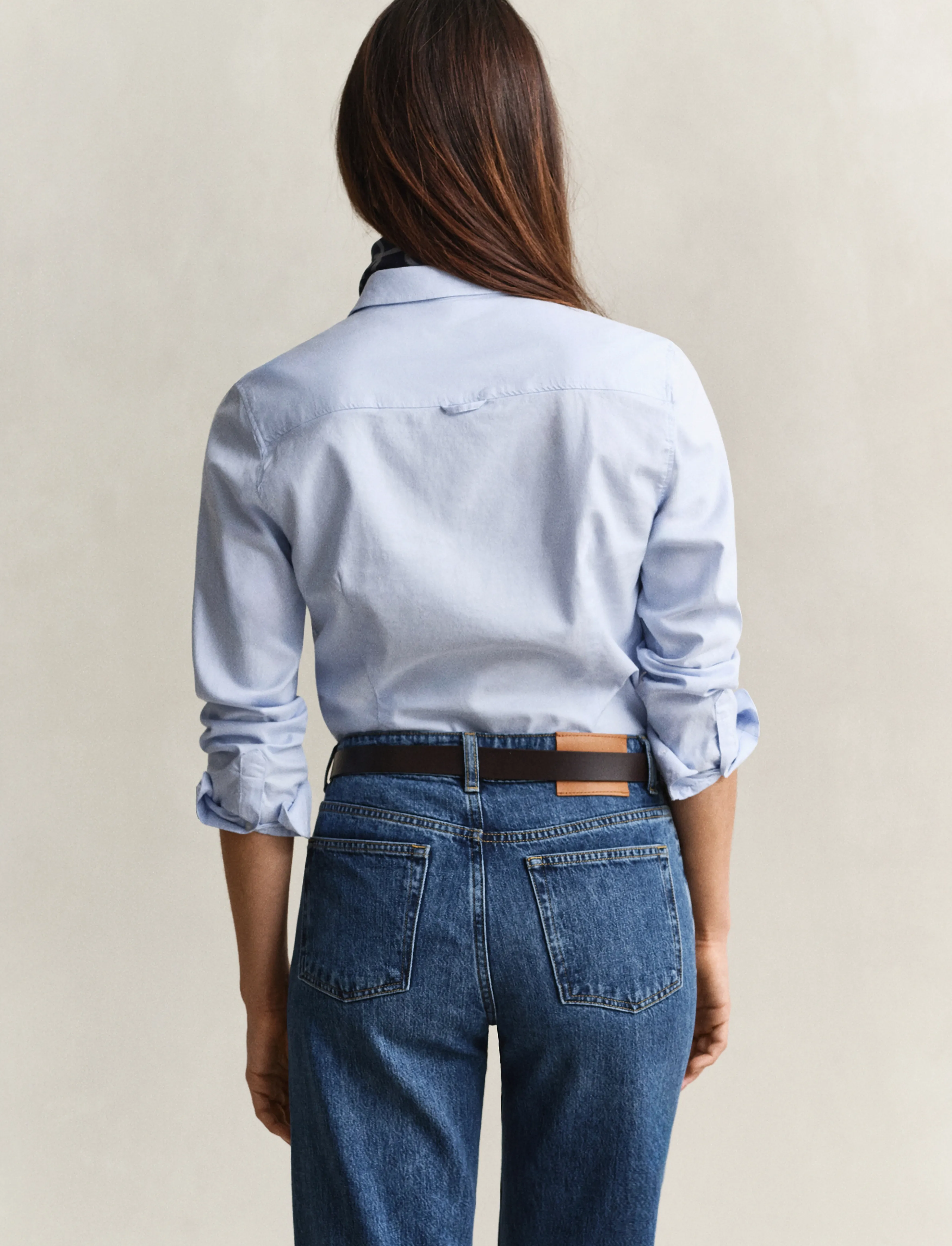 Gant - SLIM STRETCH OXFORD SHIRT - pikkade varrukatega särgid - light blue - 2