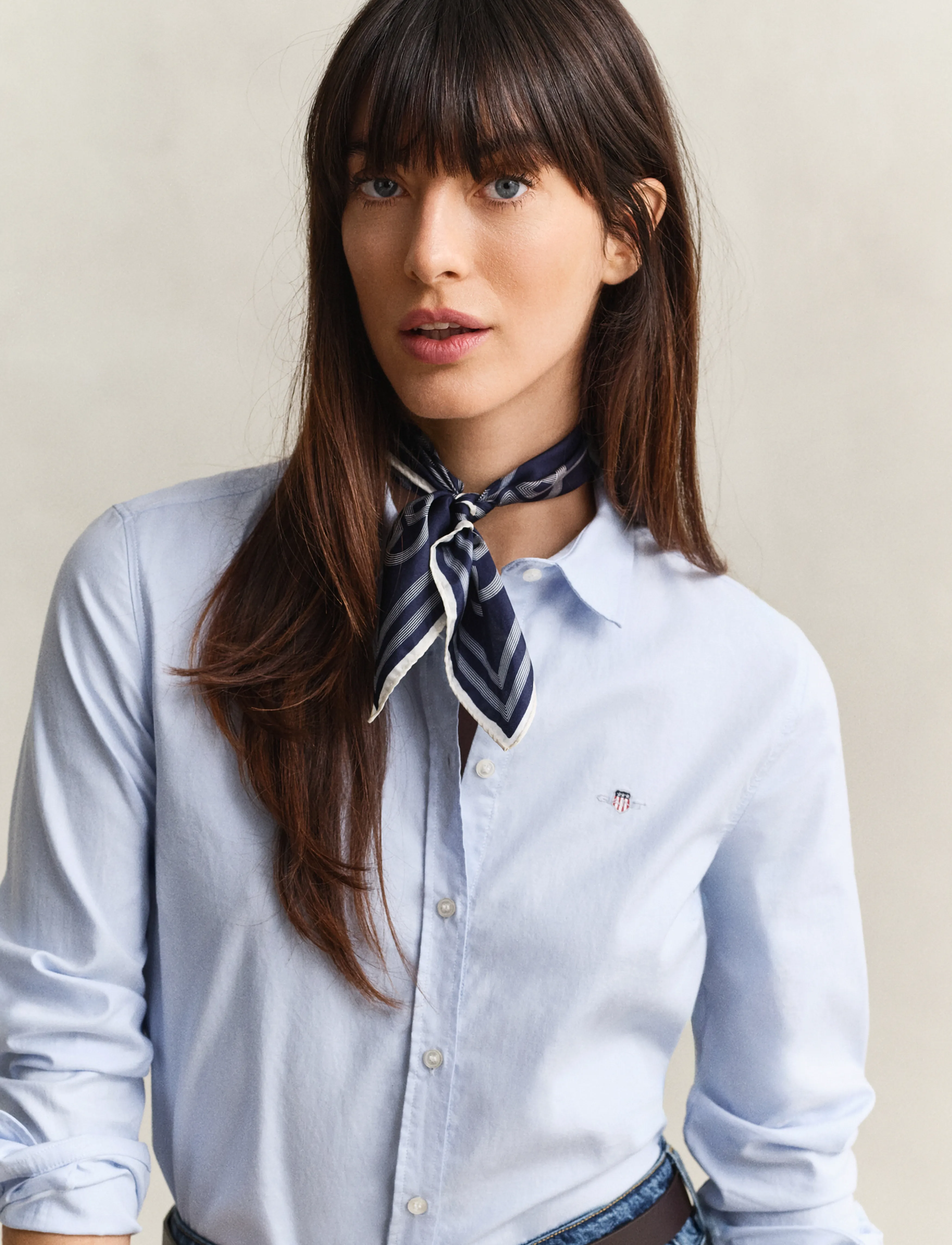 Gant - SLIM STRETCH OXFORD SHIRT - pikkade varrukatega särgid - light blue - 5