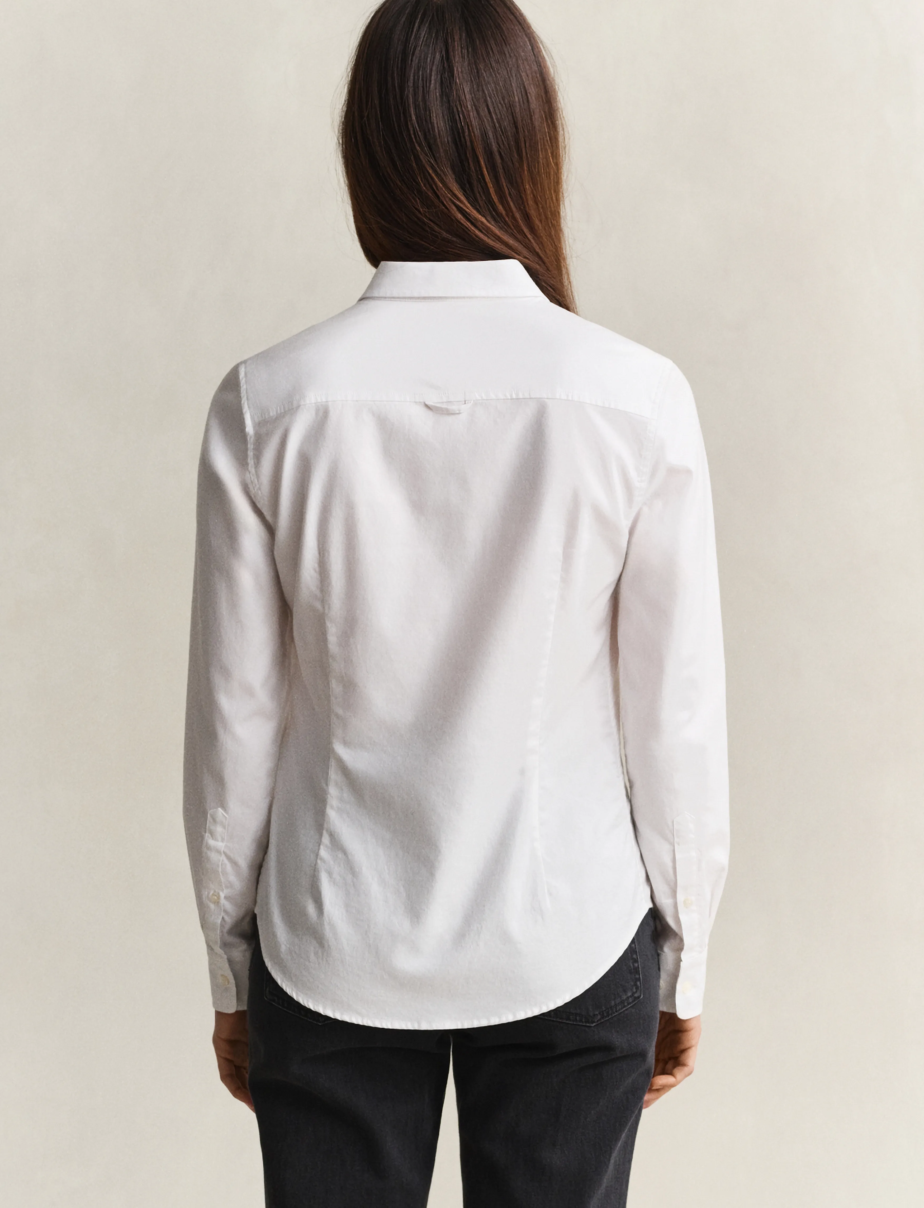 Gant - SLIM STRETCH OXFORD SHIRT - long-sleeved shirts - white - 3