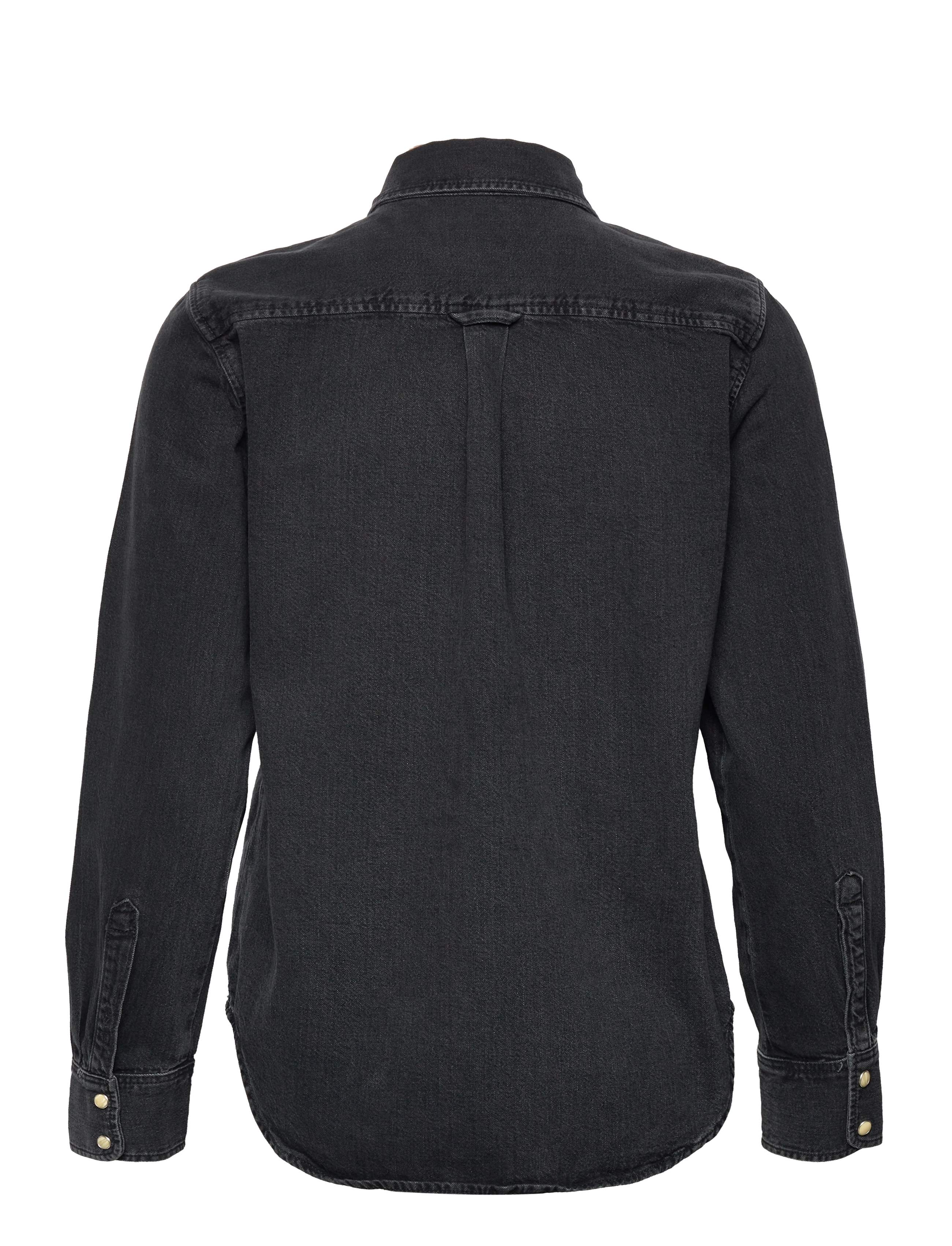 GANT - D1. REGULAR DENIM SHIRT - washed out black - 1