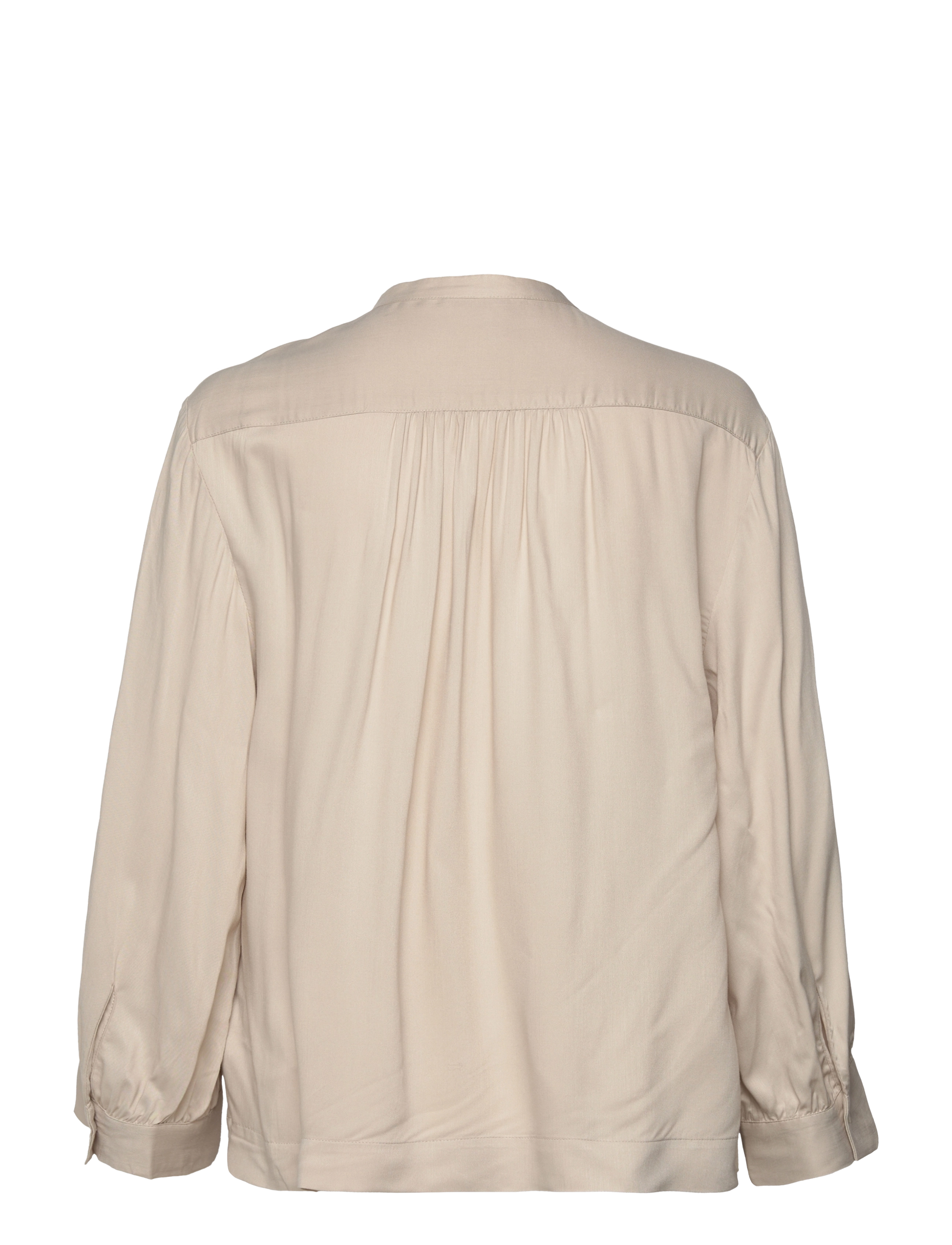 GANT - D1. REL WIDE CUFF BLOUSE - concrete beige - 1