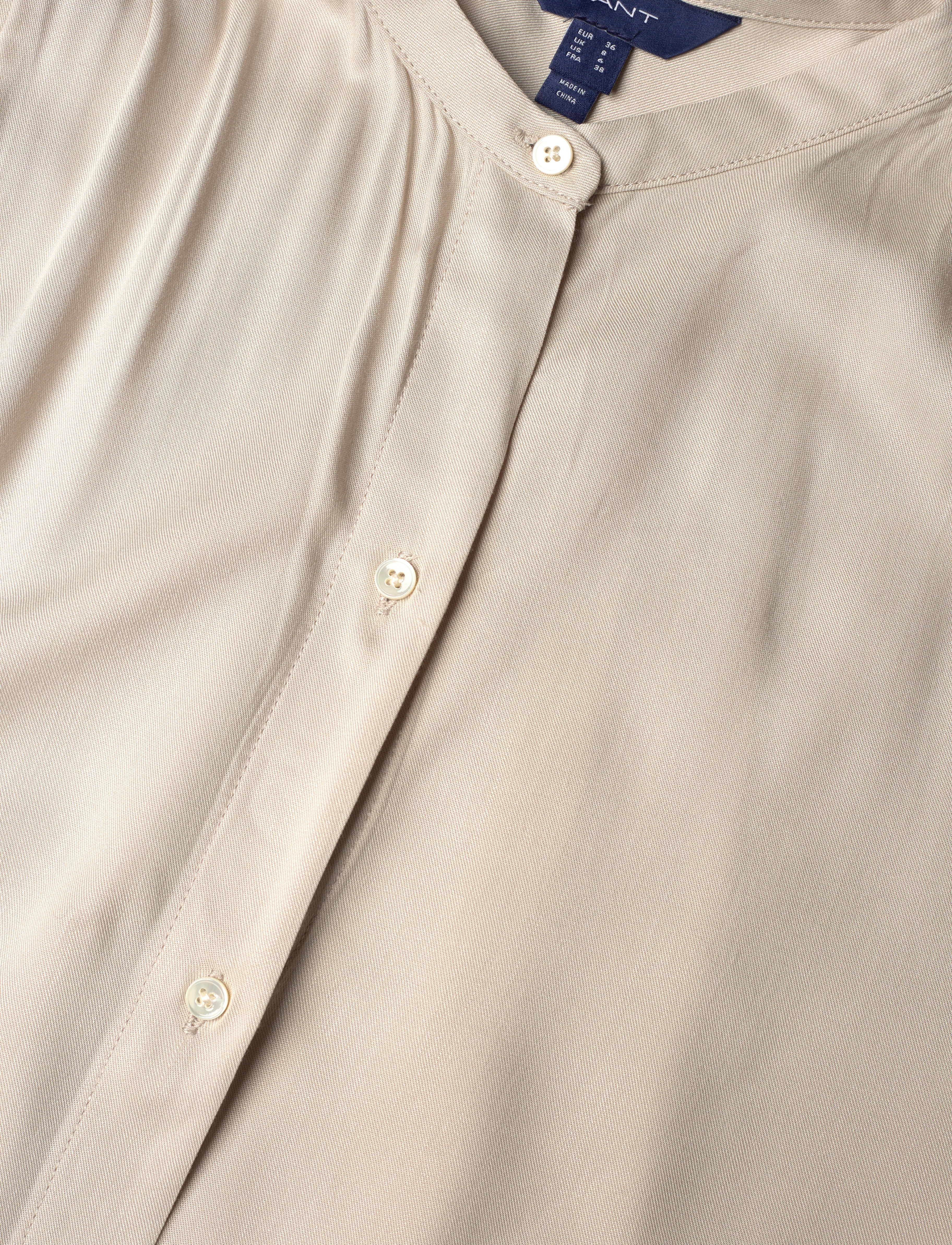 GANT - D1. REL WIDE CUFF BLOUSE - concrete beige - 2