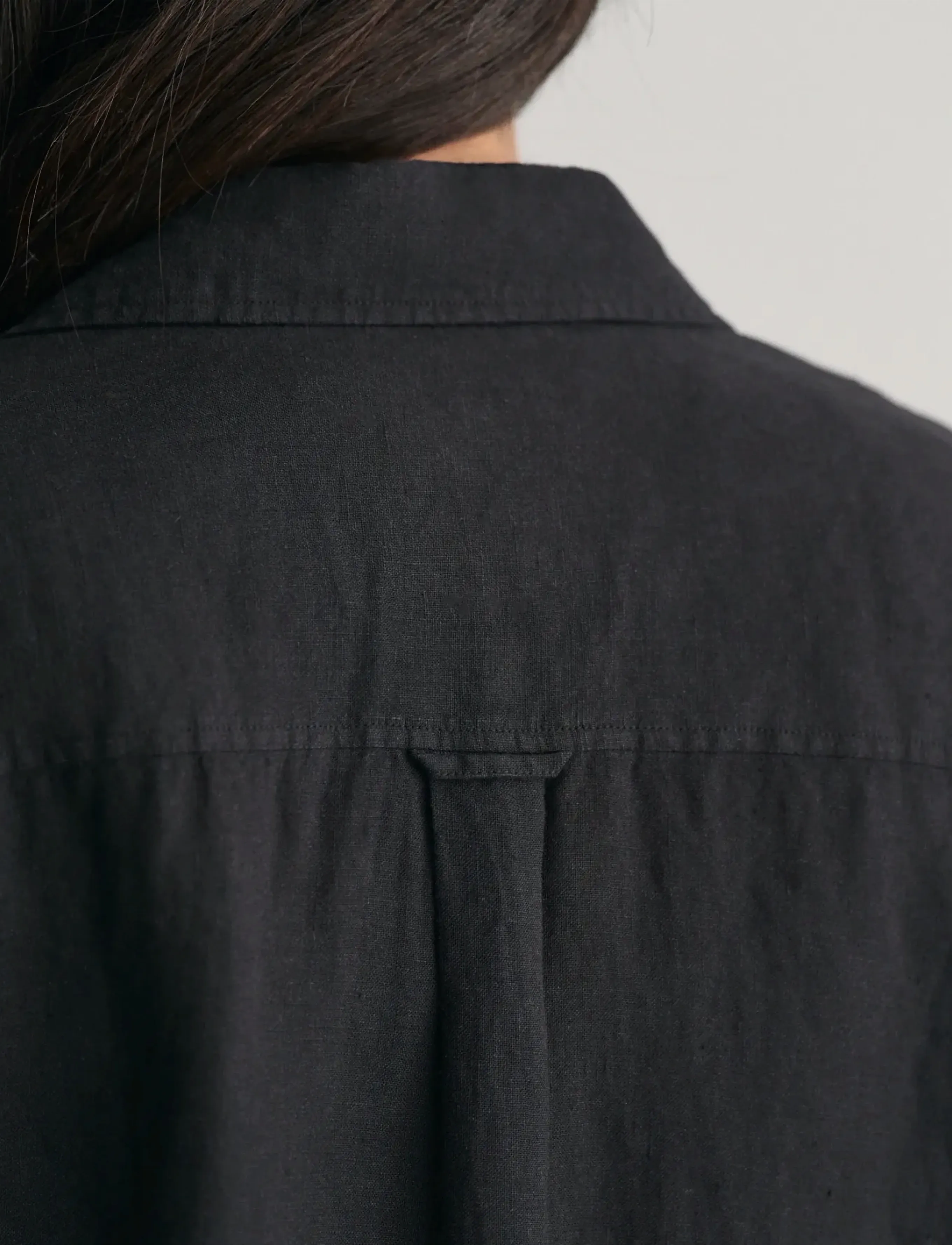 Gant - OS LINEN SHIRT - linneskjortor - ebony black - 4