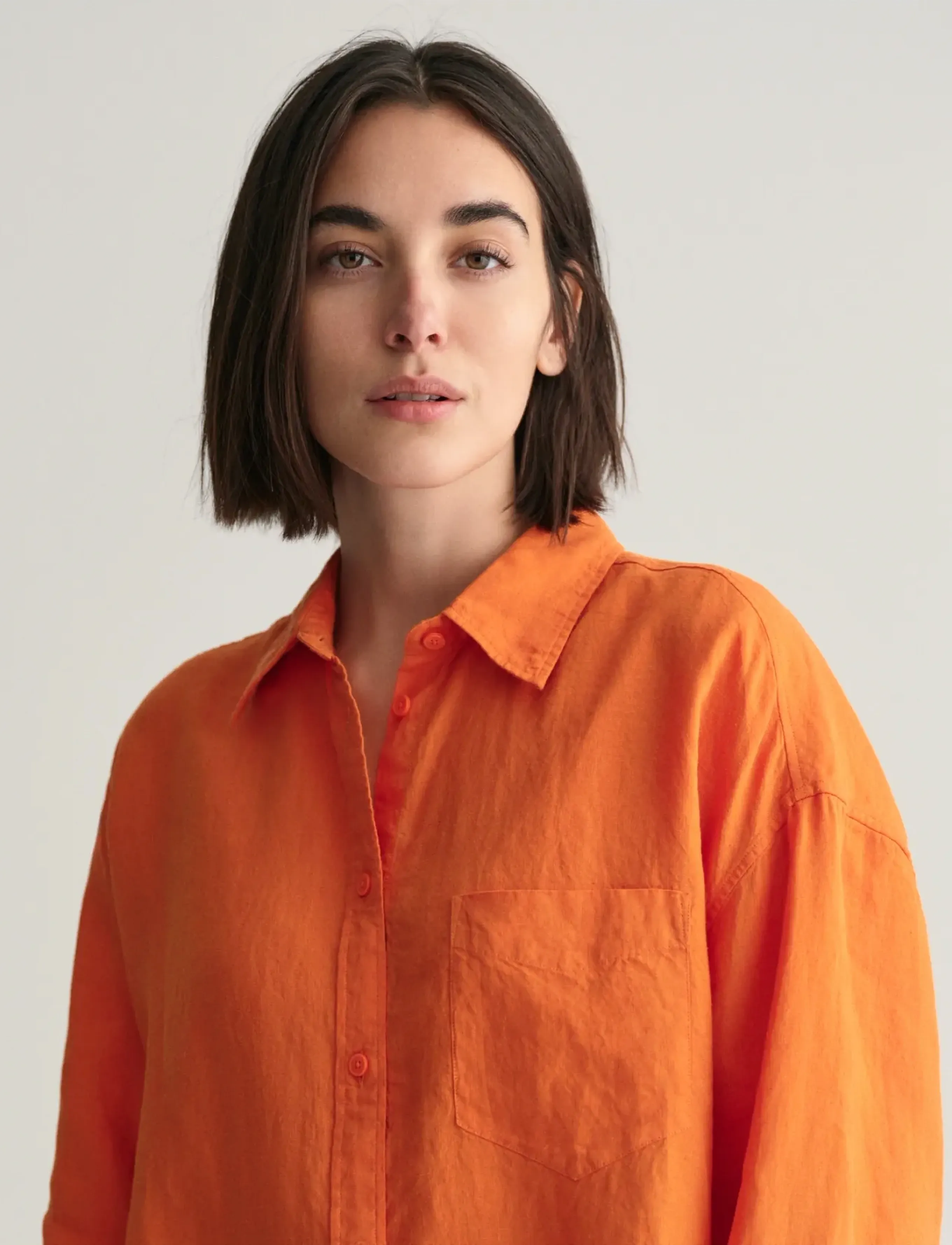 Gant - OS LINEN SHIRT - pumpkin orange - 4