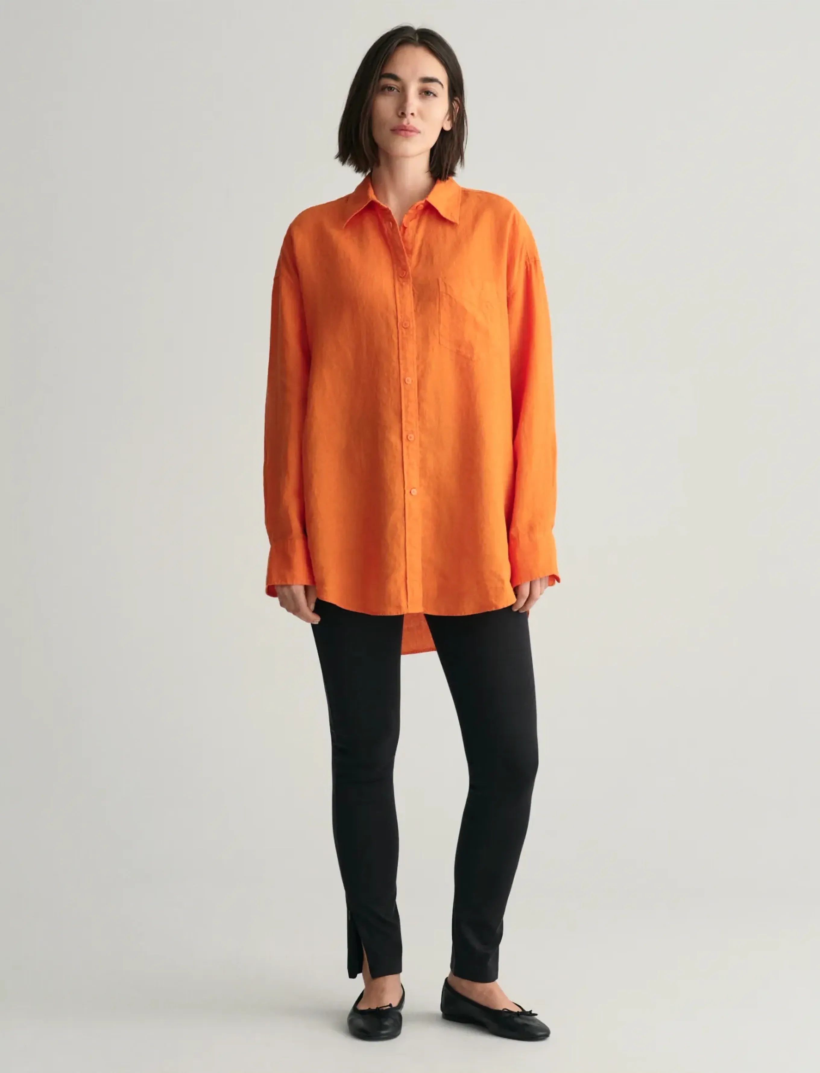 Gant - OS LINEN SHIRT - pumpkin orange - 5