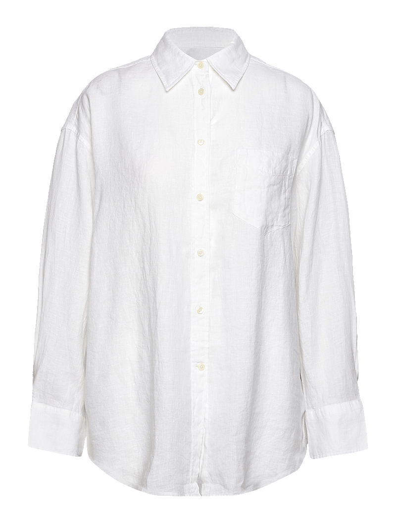 GANT - OS LINEN SHIRT - hørskjorter - white - 0