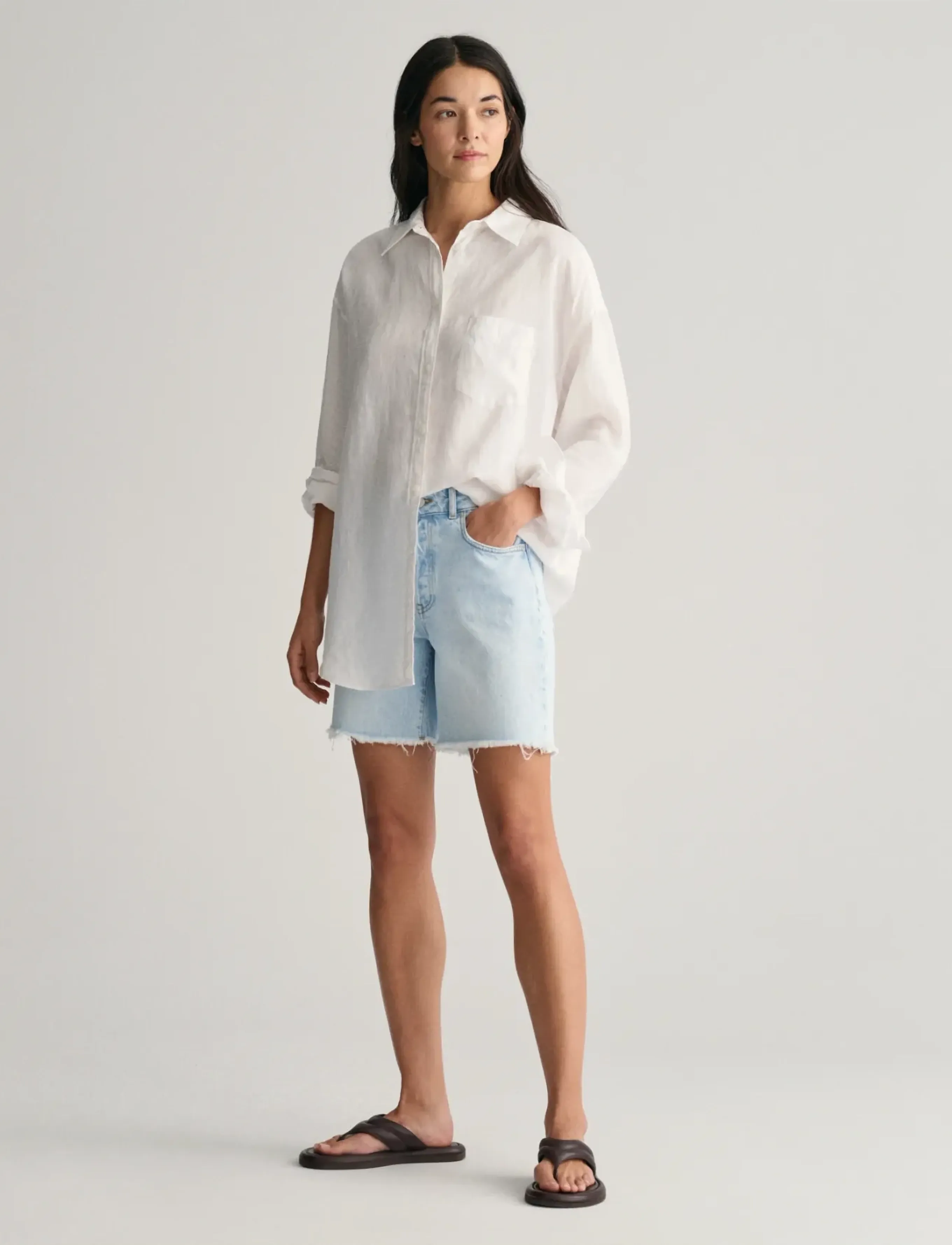 Gant - OS LINEN SHIRT - white - 5