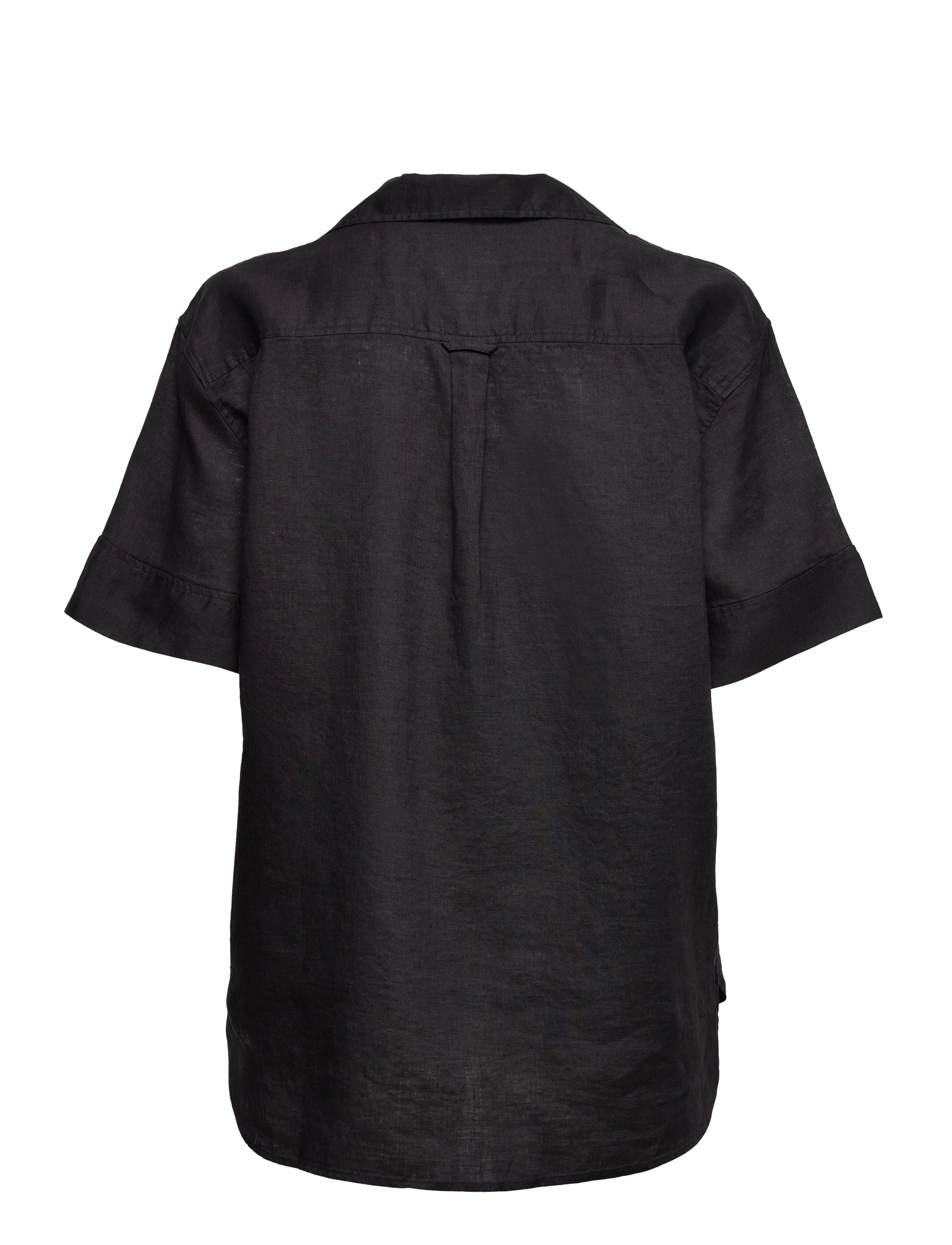 Gant - REL POP OVER LINEN SS SHIRT - koszule lniane - ebony black - 2
