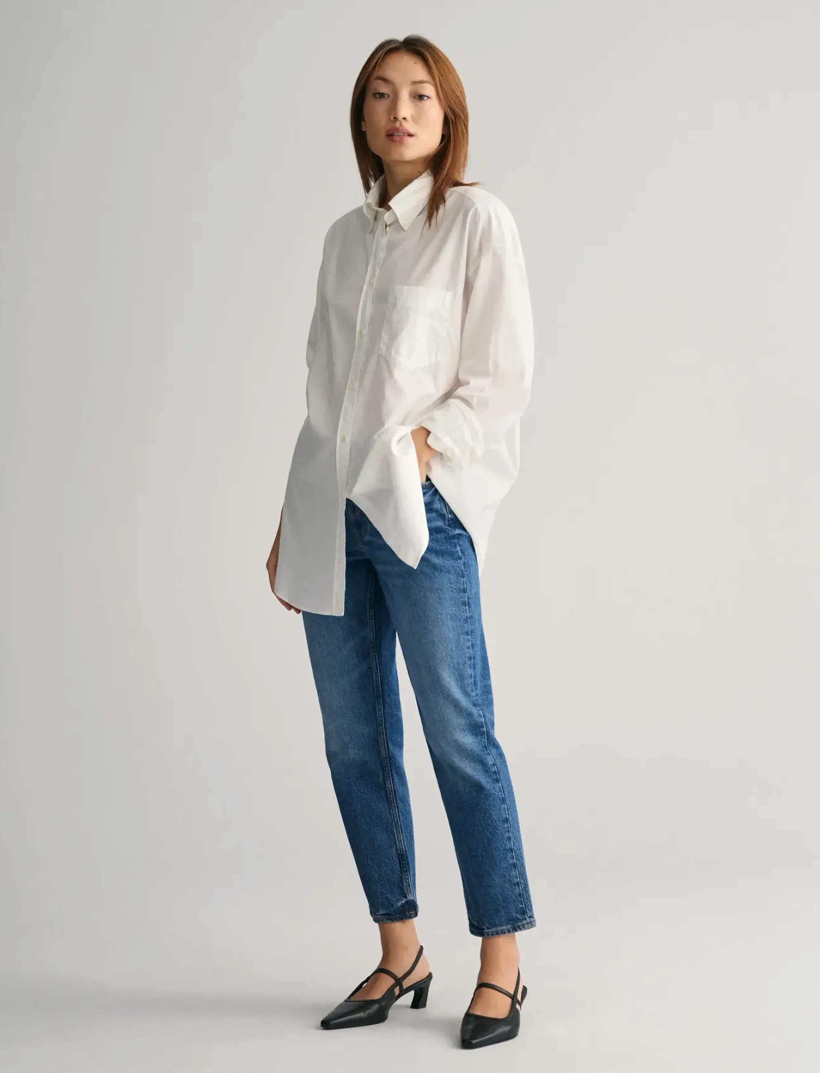 Gant - OS LUXURY OXFORD BD SHIRT - langærmede skjorter - eggshell - 5