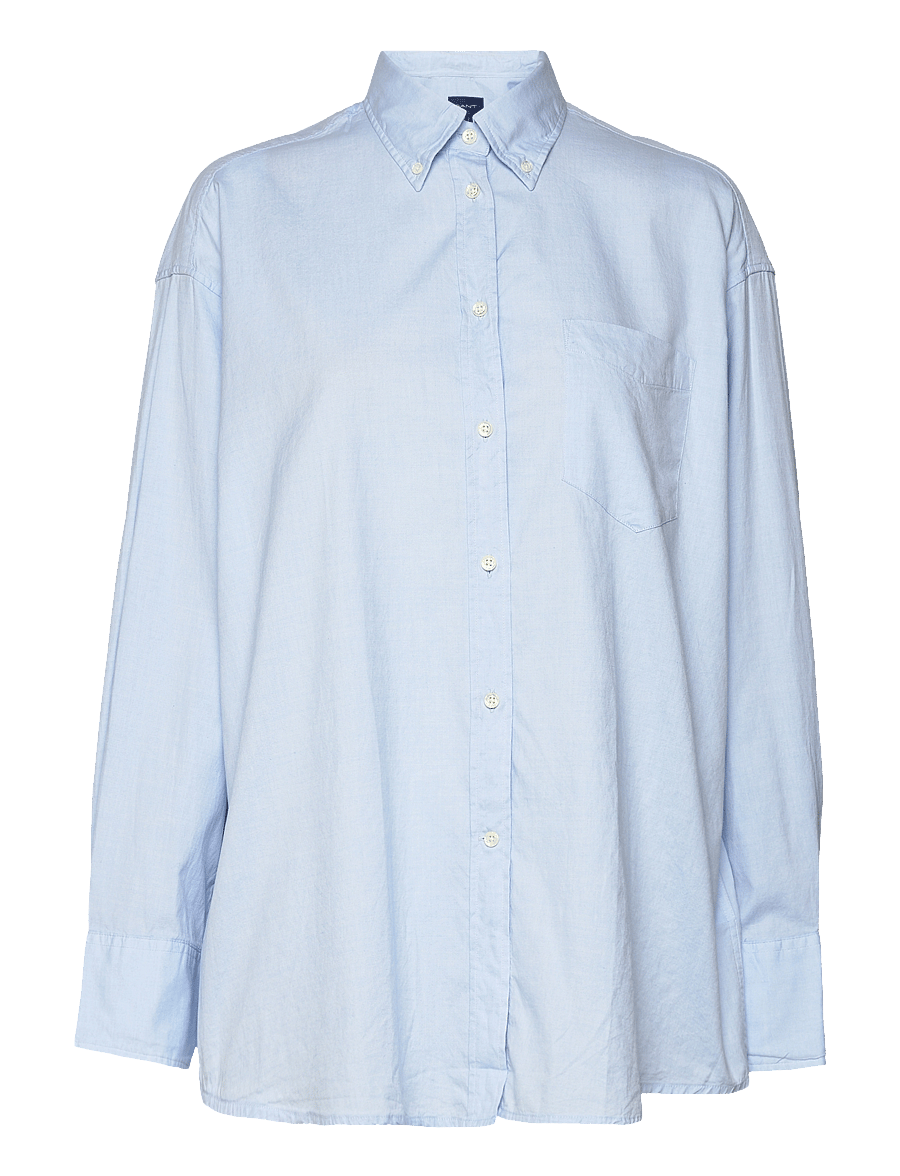 Gant - OS LUXURY OXFORD BD SHIRT - muted blue - 1