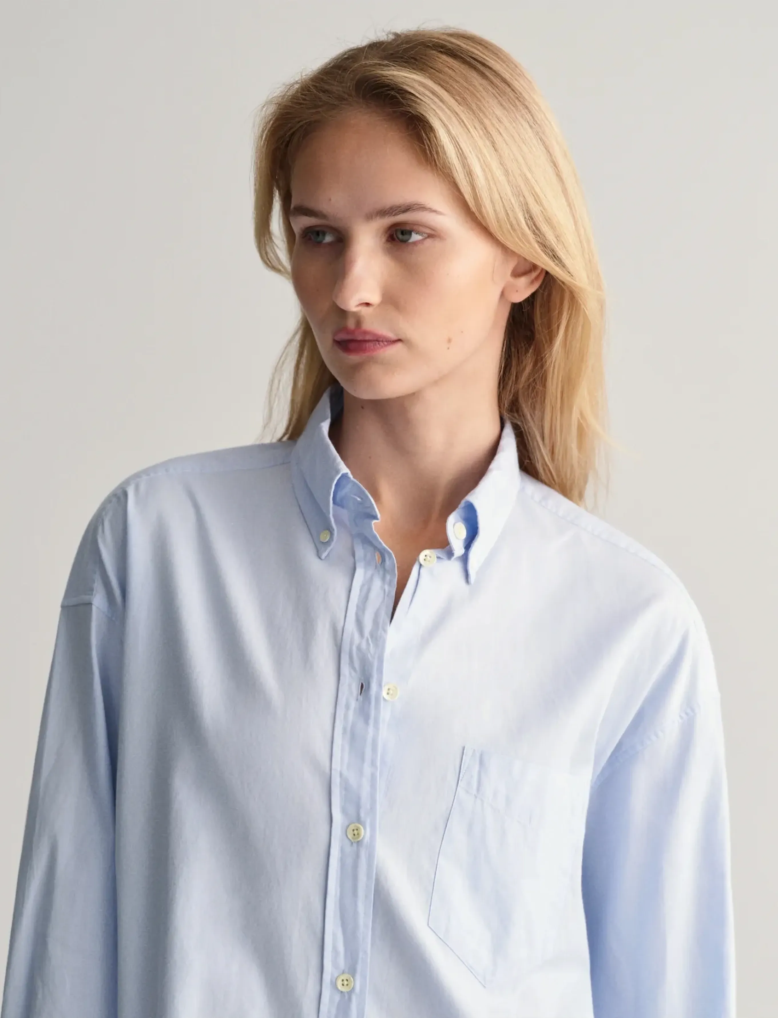 Gant - OS LUXURY OXFORD BD SHIRT - muted blue - 4