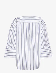 GANT - RELAXED POPOVER STRIPED SHIRT - langermede skjorter - white - 1