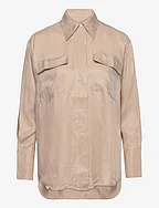 RELAXED FLAP POCKET SHIRT - DRY SAND