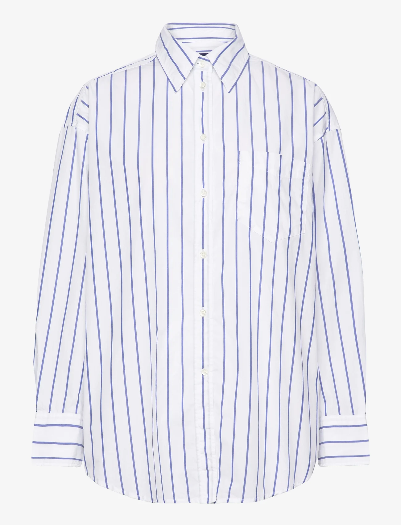 GANT - OS STRIPE SHIRT - långärmade skjortor - white - 0