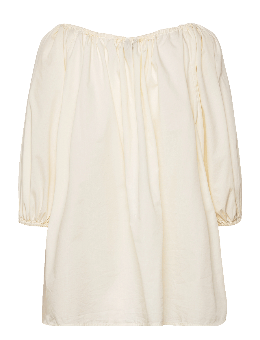 Gant - GATHERED BLOUSE - långärmade blusar - cream - 2