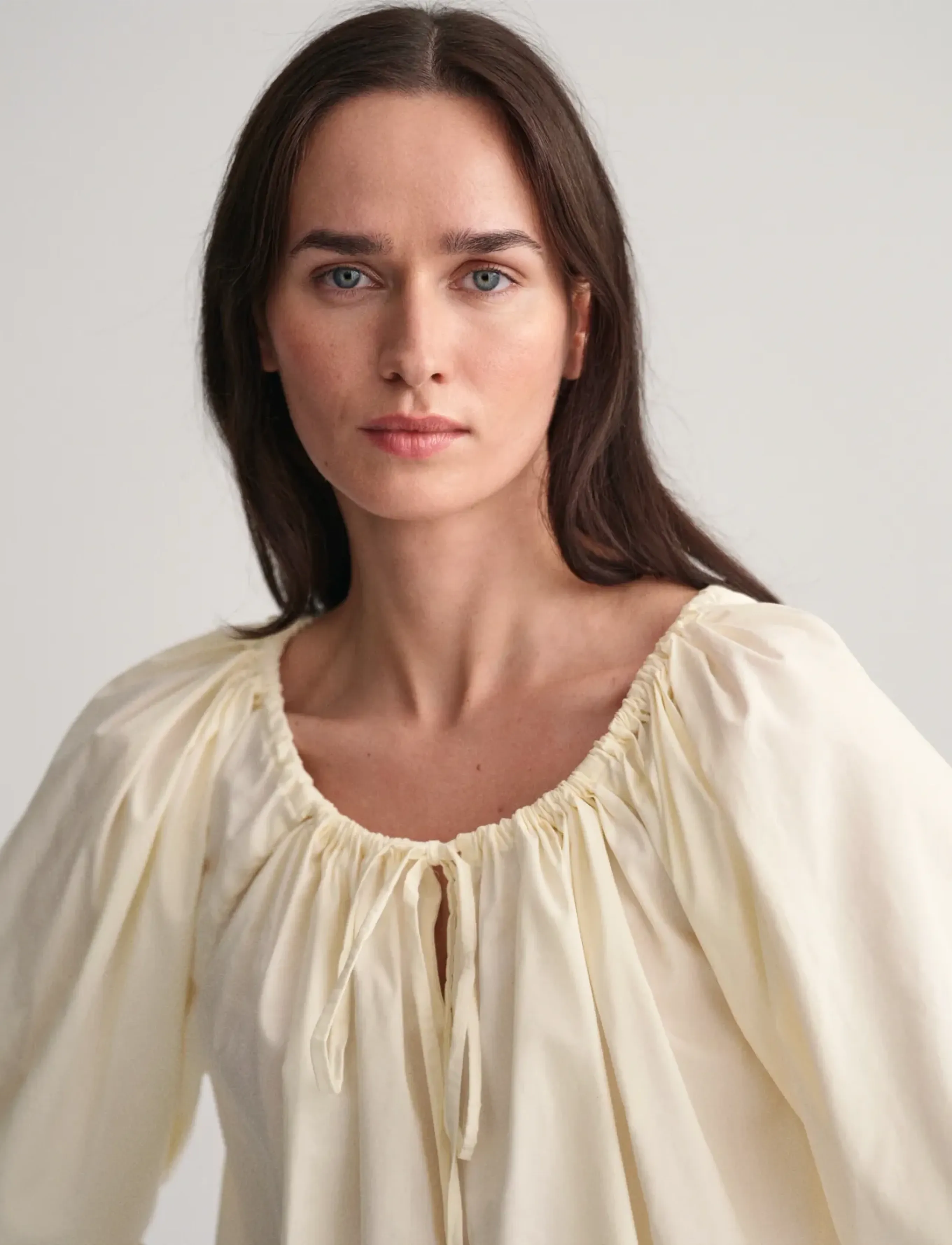 Gant - GATHERED BLOUSE - langärmelige blusen - cream - 4