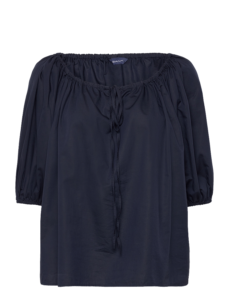 Gant - GATHERED BLOUSE - langærmede bluser - evening blue - 1