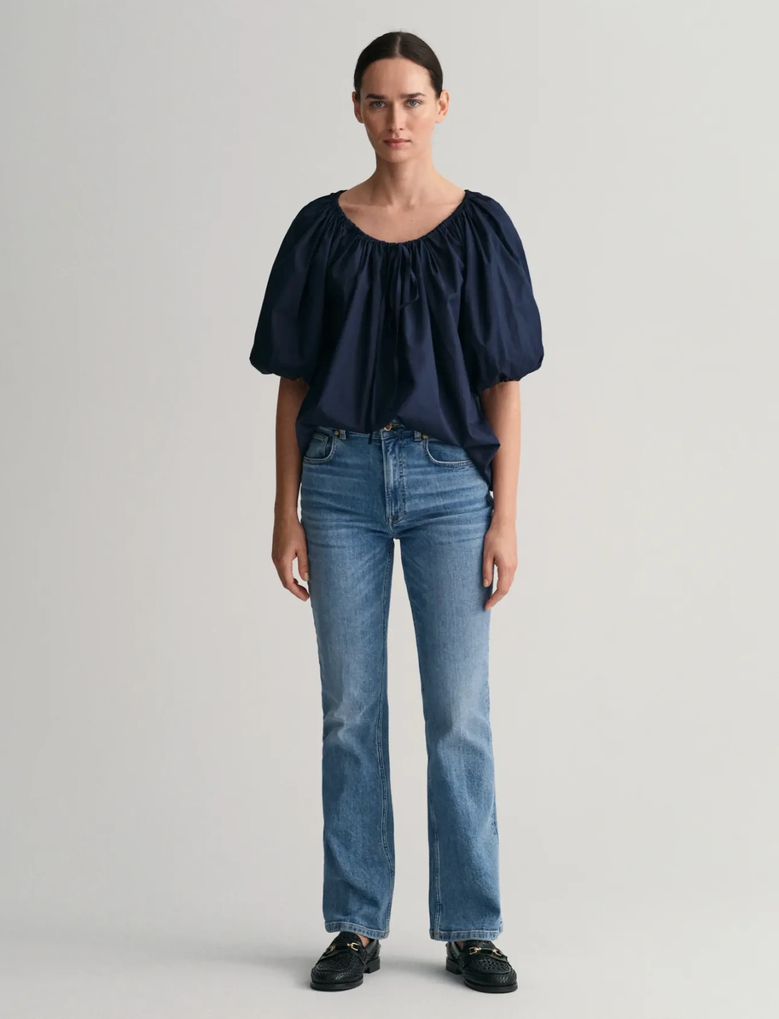 Gant - GATHERED BLOUSE - bluzki z długimi rękawami - evening blue - 5