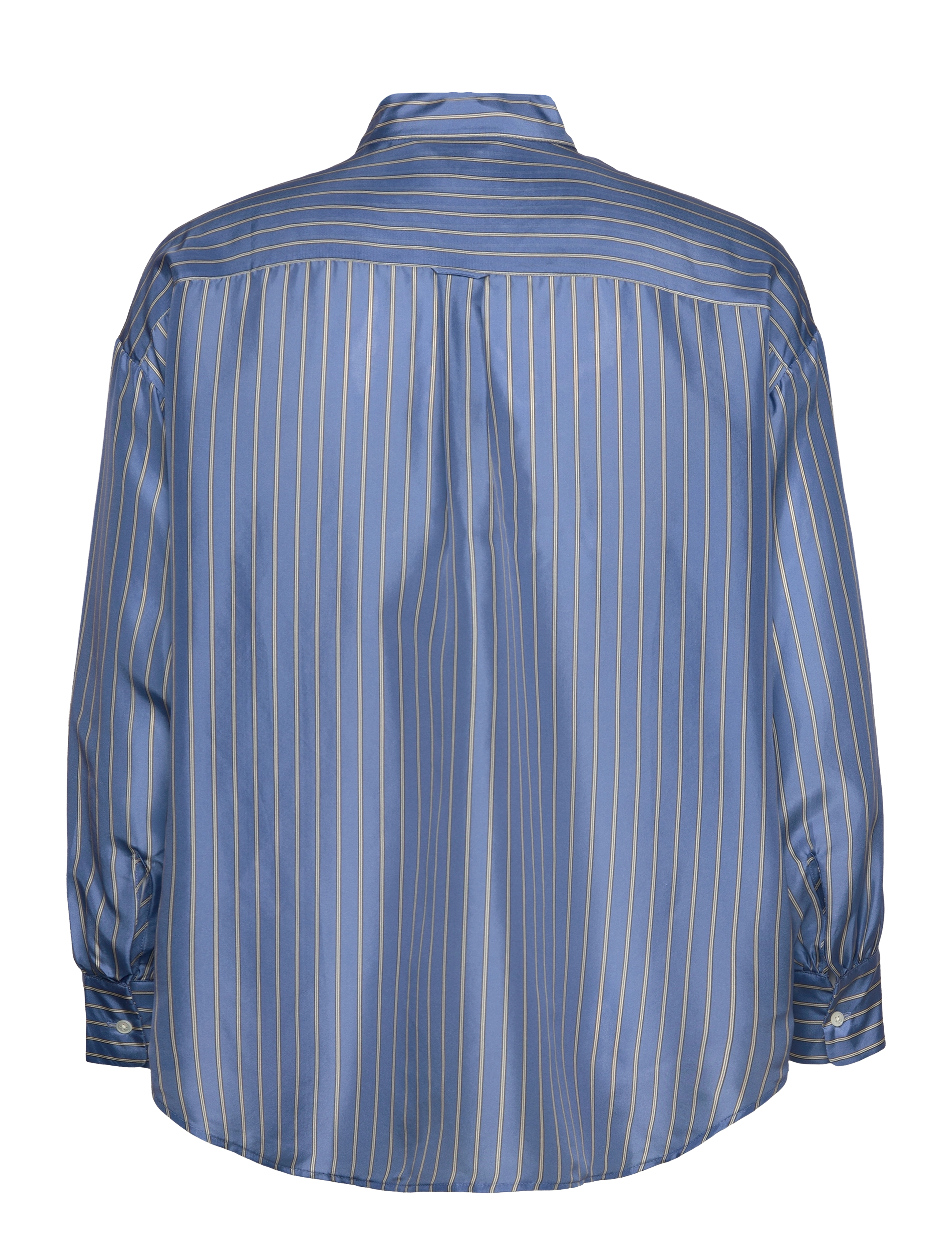 GANT - SILK STRIPE BOW BLOUSE - waterfall blue - 1