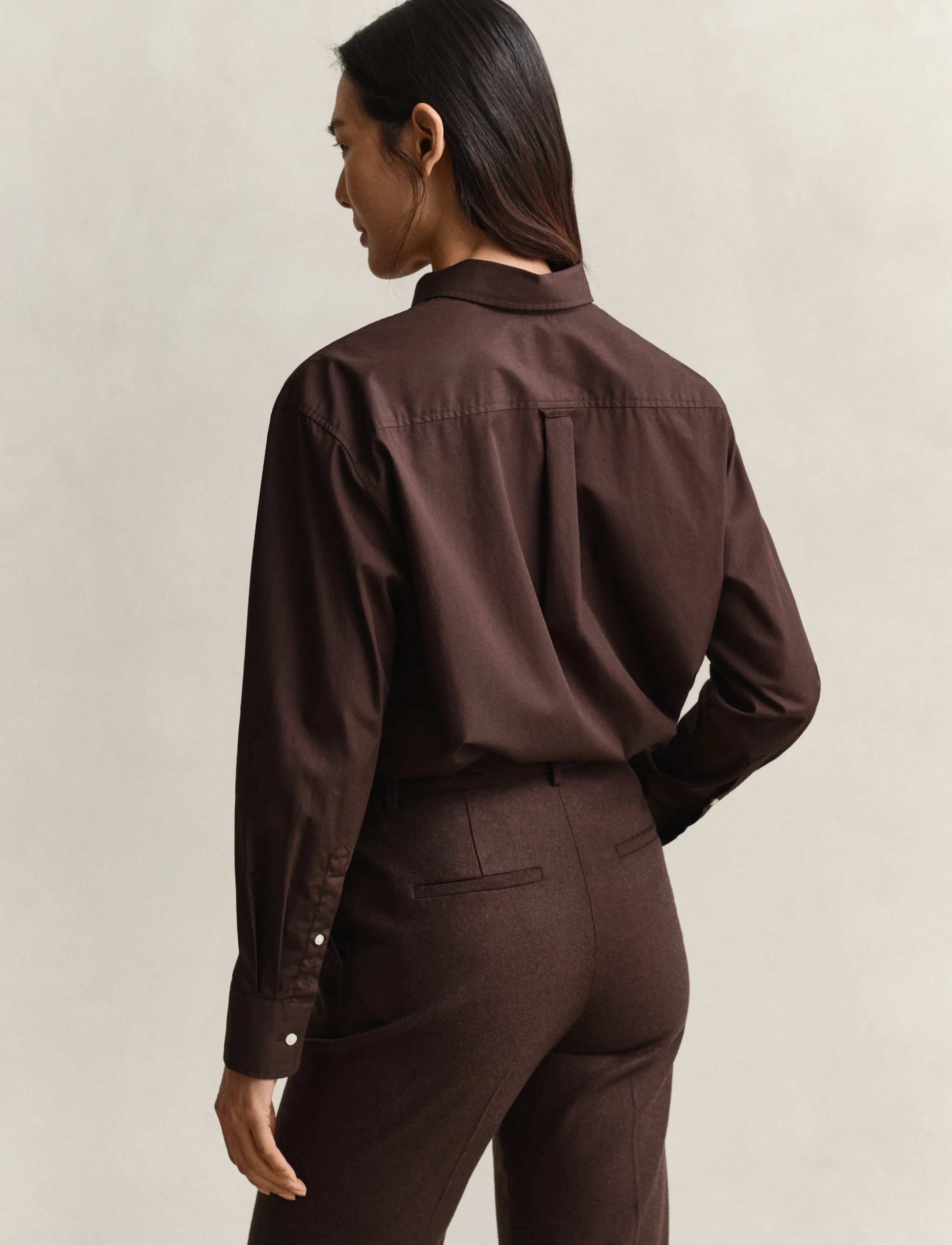 Gant - REL CLASSIC POPLIN SHIRT - långärmade skjortor - deep brown - 2