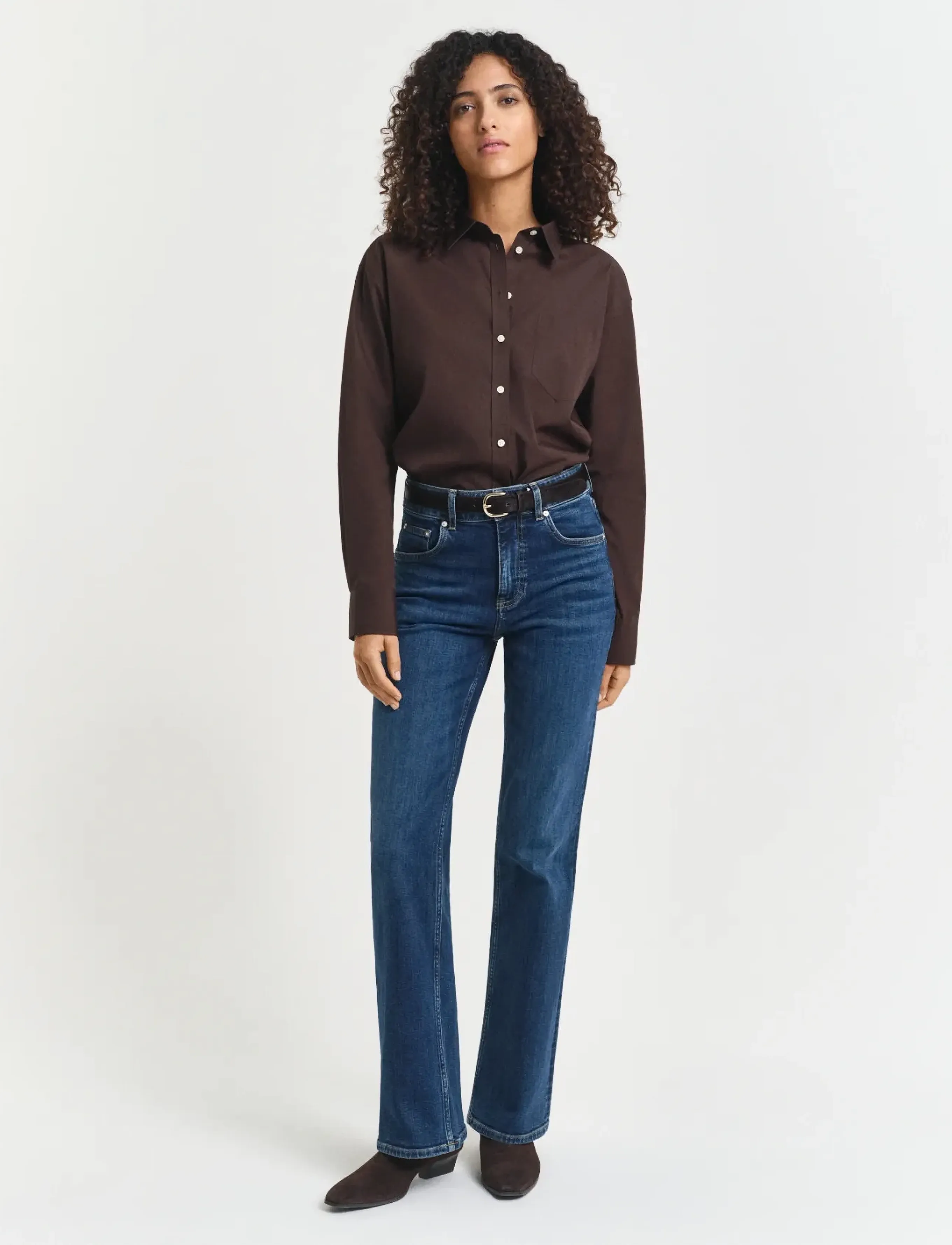 Gant - REL CLASSIC POPLIN SHIRT - overhemden met lange mouwen - deep brown - 3
