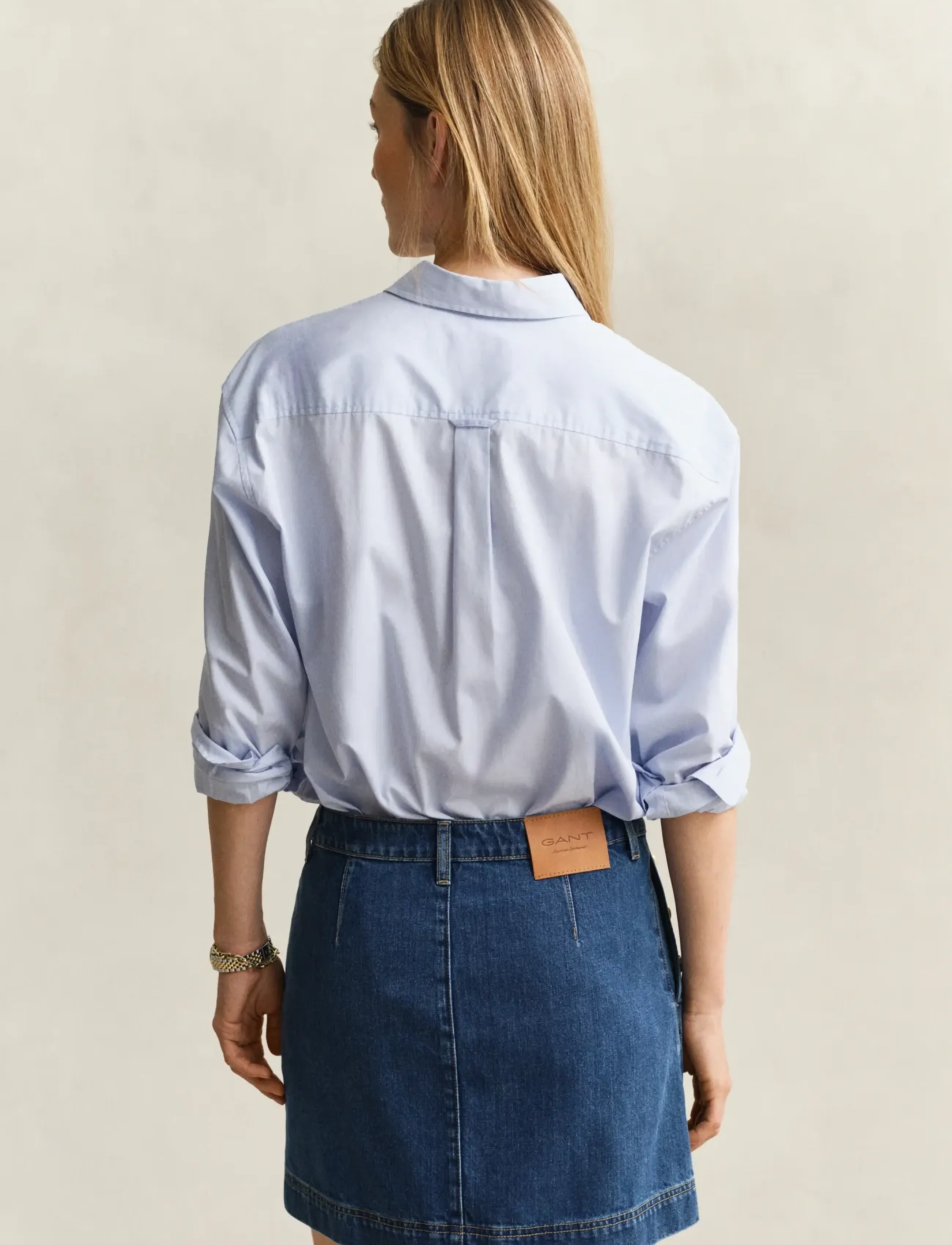 Gant - REL CLASSIC POPLIN SHIRT - långärmade skjortor - light blue - 3
