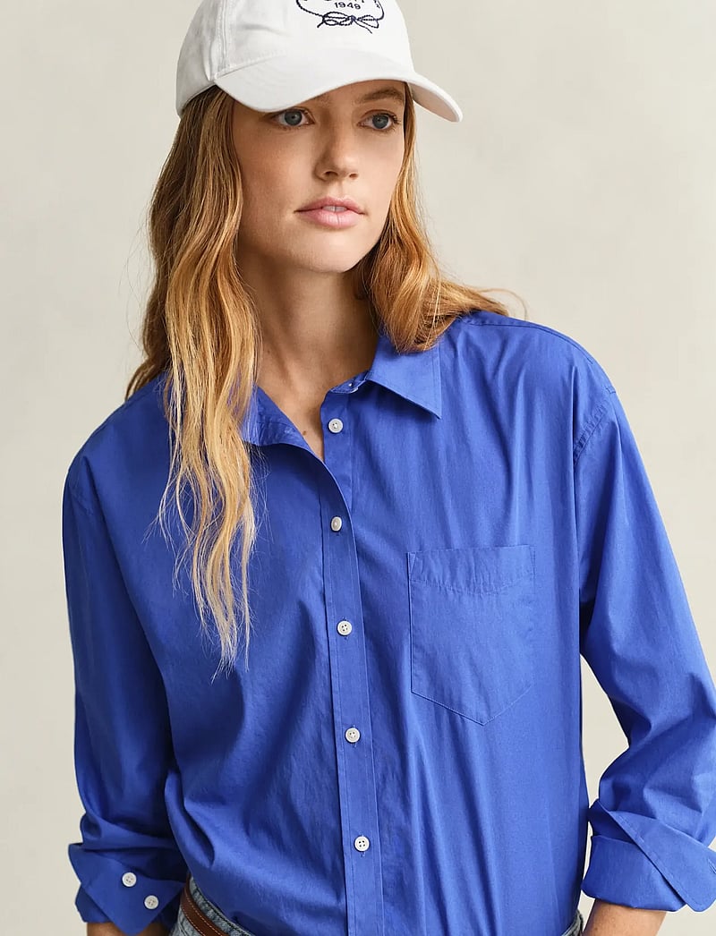 Gant - REL CLASSIC POPLIN SHIRT - langærmede skjorter - royal blue - 3