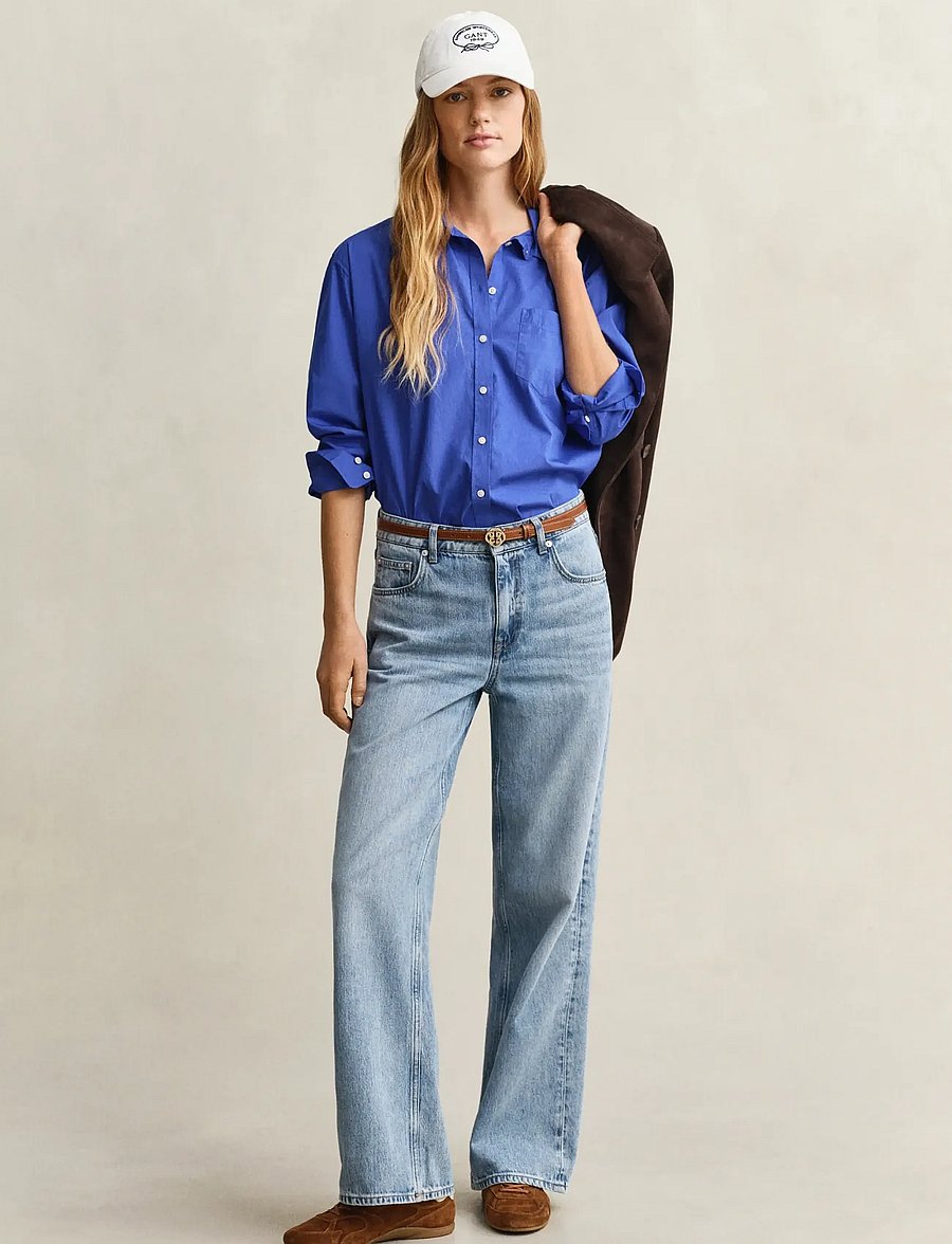 Gant - REL CLASSIC POPLIN SHIRT - långärmade skjortor - royal blue - 4