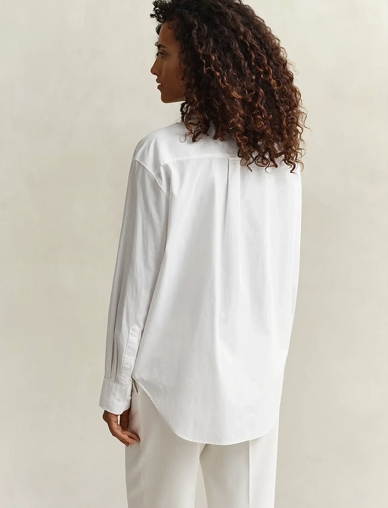 GANT - REL CLASSIC POPLIN SHIRT - långärmade skjortor - white - 3