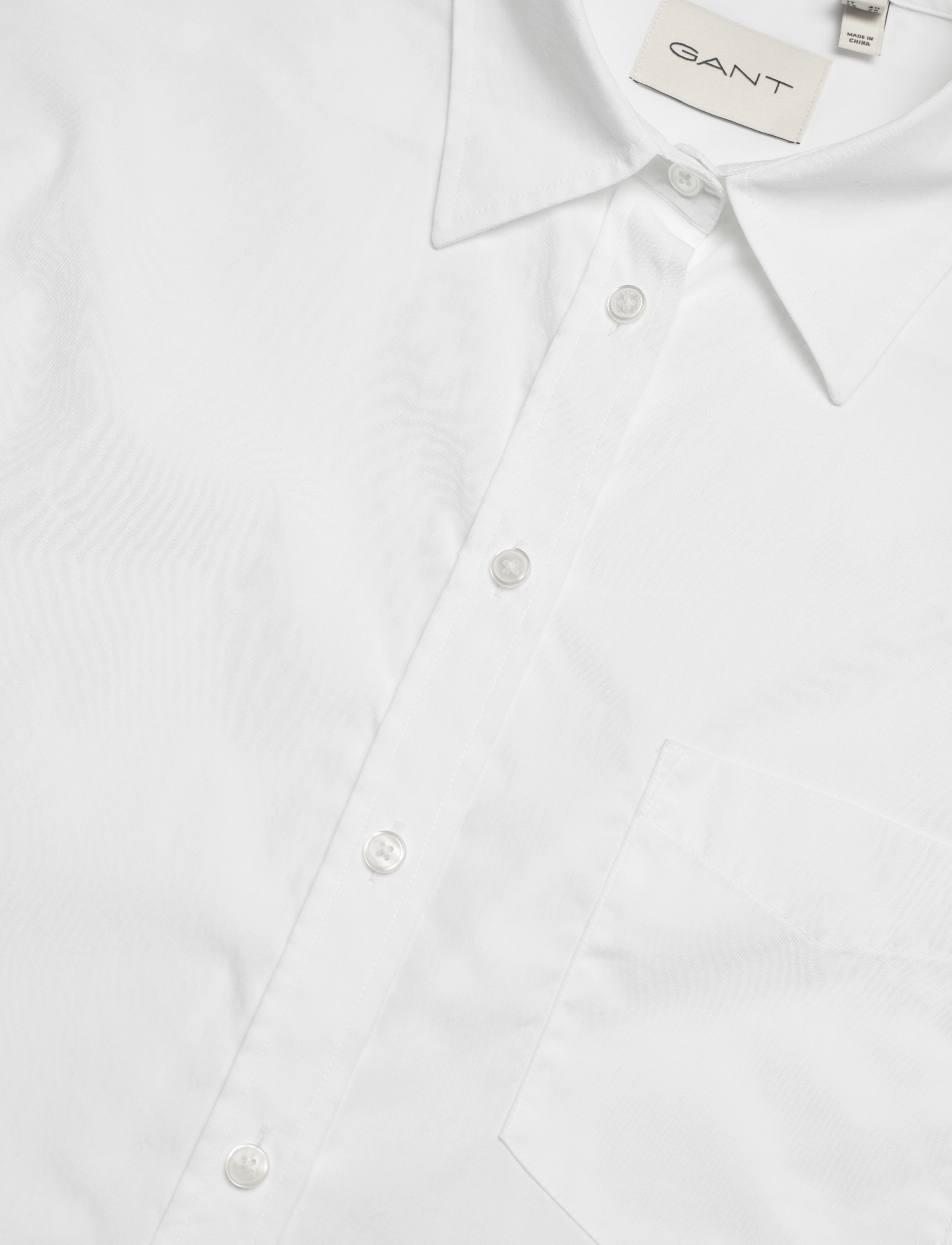 Gant - REL CLASSIC POPLIN SHIRT - långärmade skjortor - white - 5