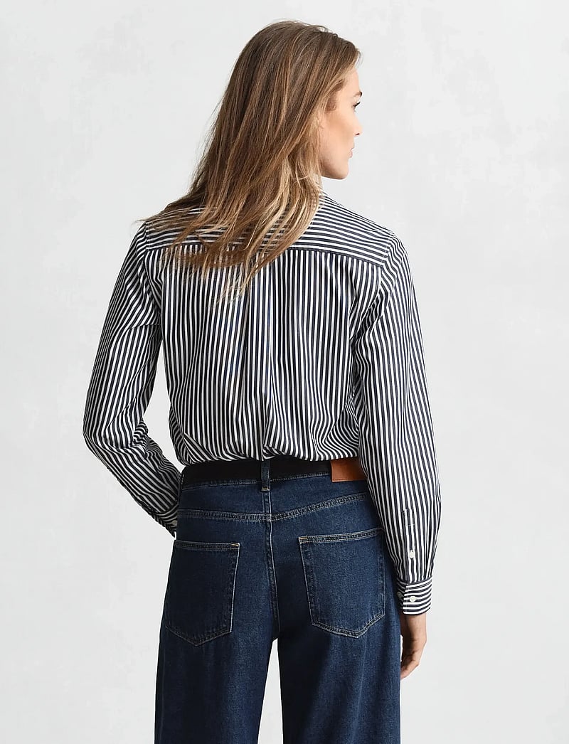 GANT - REG CLASSIC POPLIN STRIPED SHIRT - langærmede skjorter - classic blue - 3